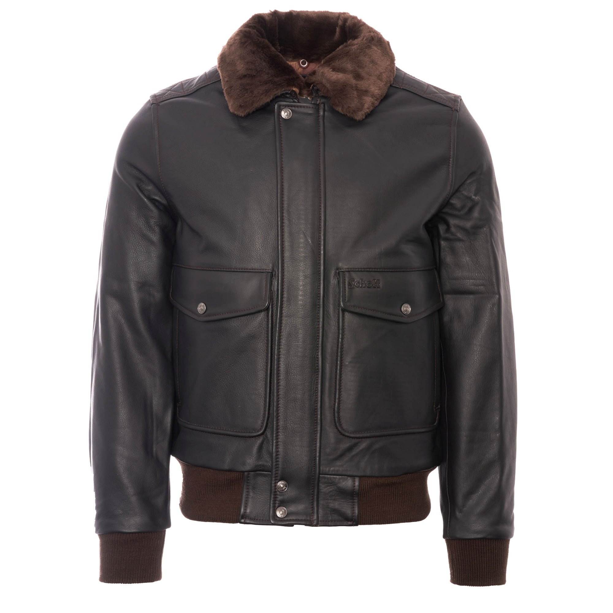 Schott NYC LC5331X Leather Pilot Jacket - Antic Brown