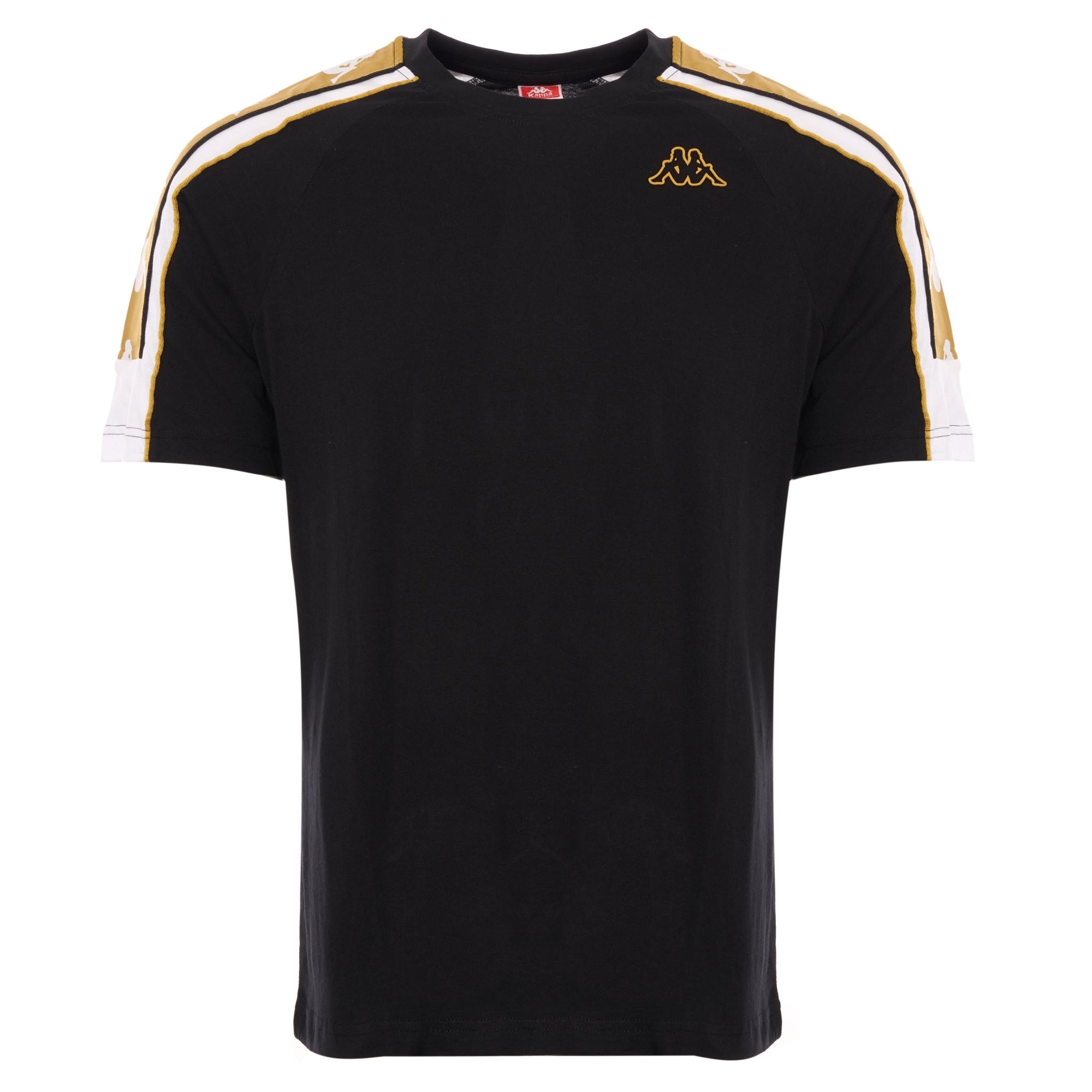 Kappa Banda Taped T-Shirt - Black & Gold