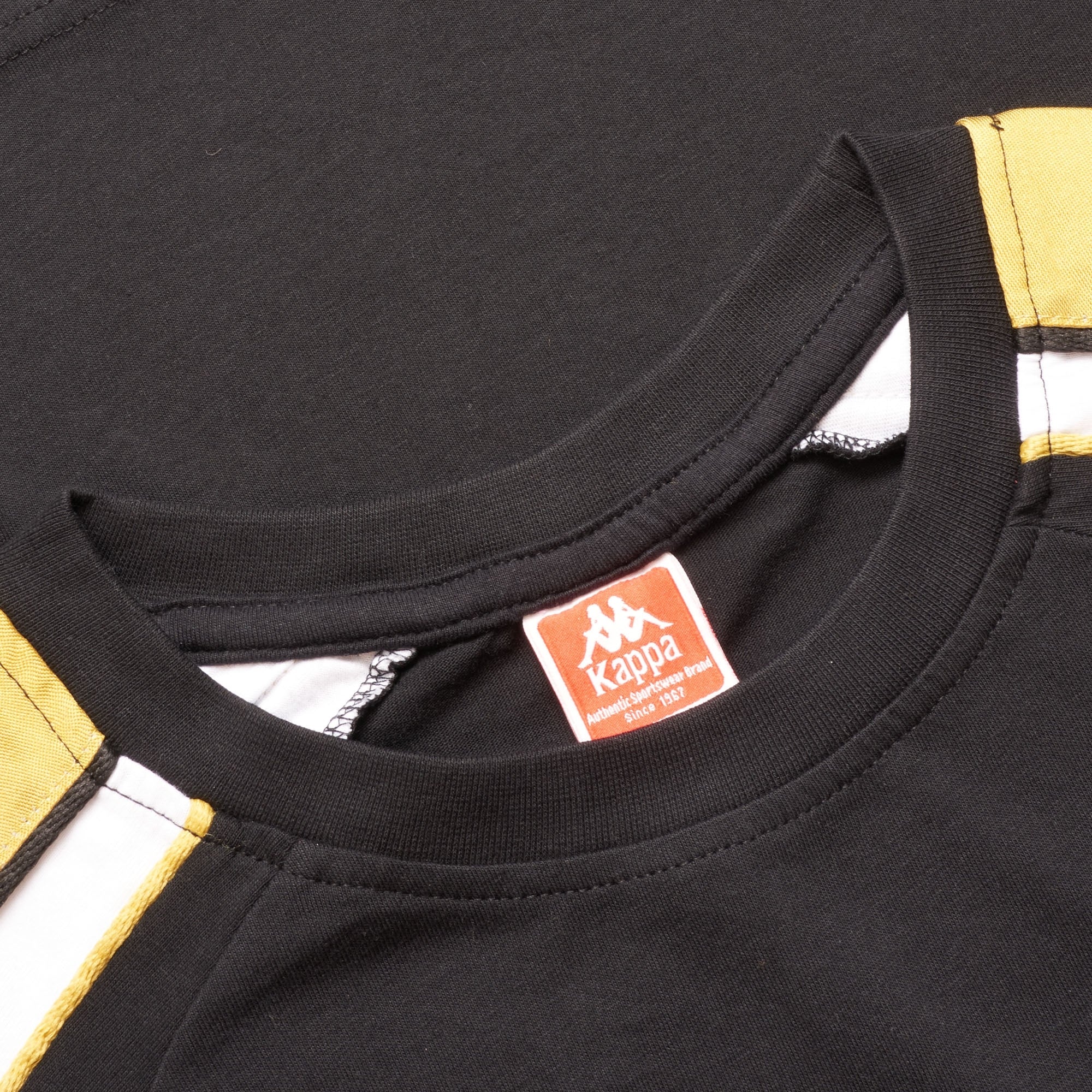 Kappa Banda Taped T-Shirt - Black & Gold