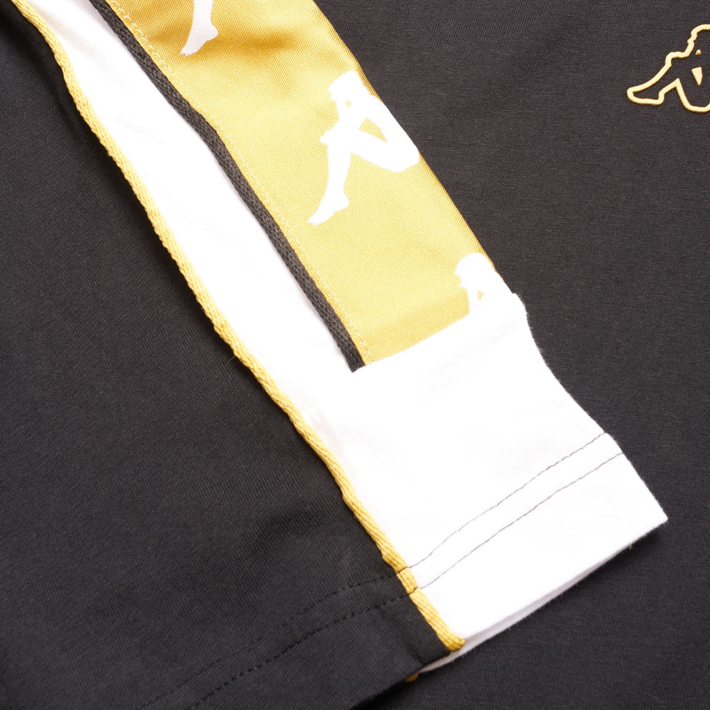Kappa Banda Taped T-Shirt - Black & Gold