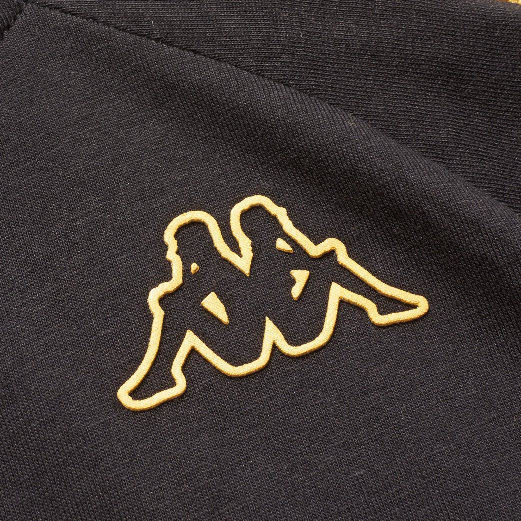 Kappa Banda Taped T-Shirt - Black & Gold