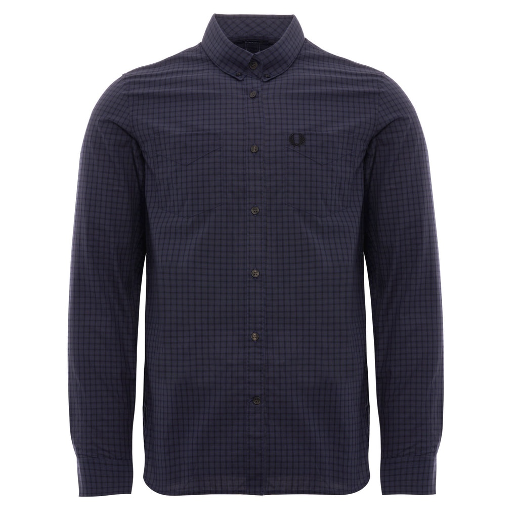 Fred Perry Gingham Shirt - Victoria Blue