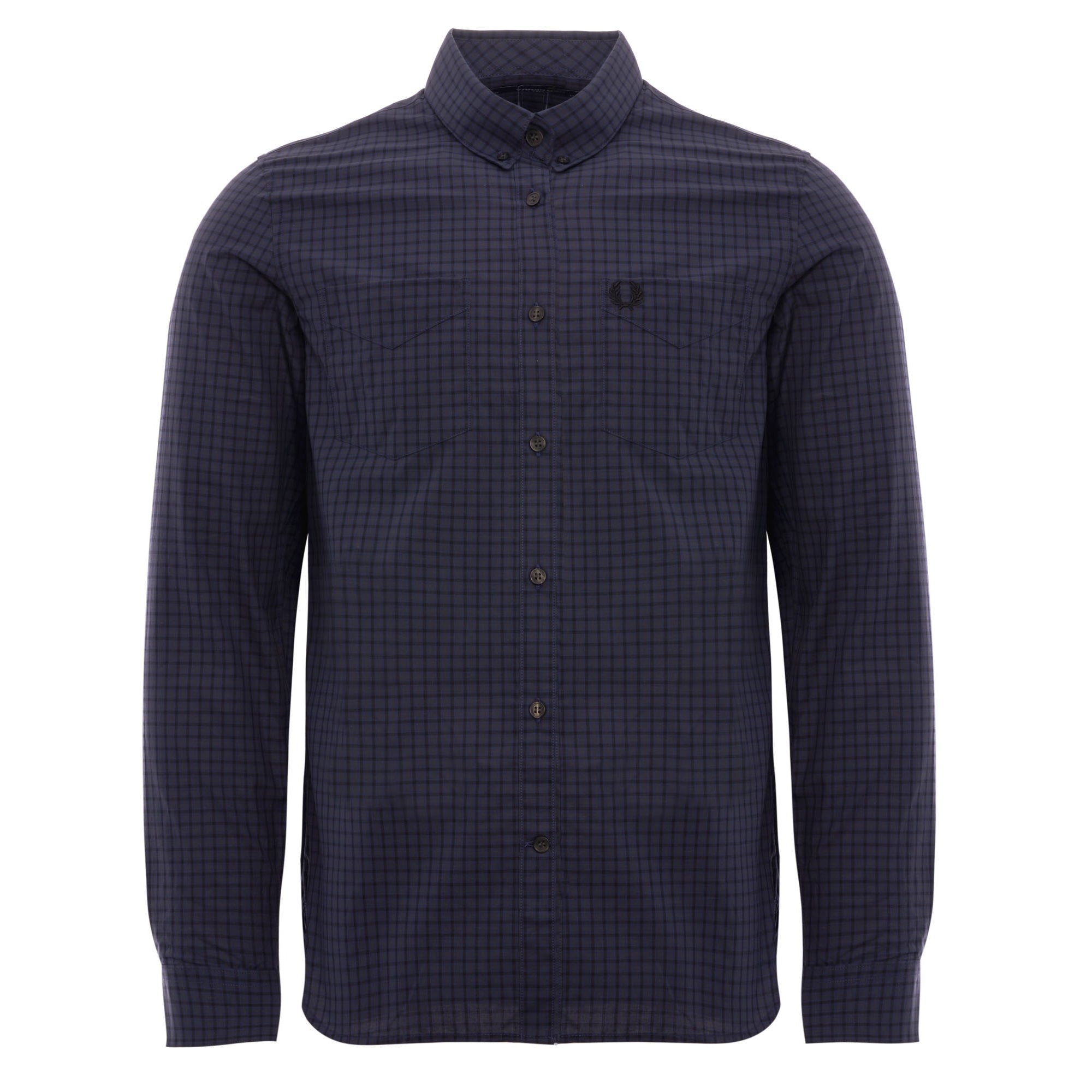 Fred Perry Gingham Shirt - Victoria Blue