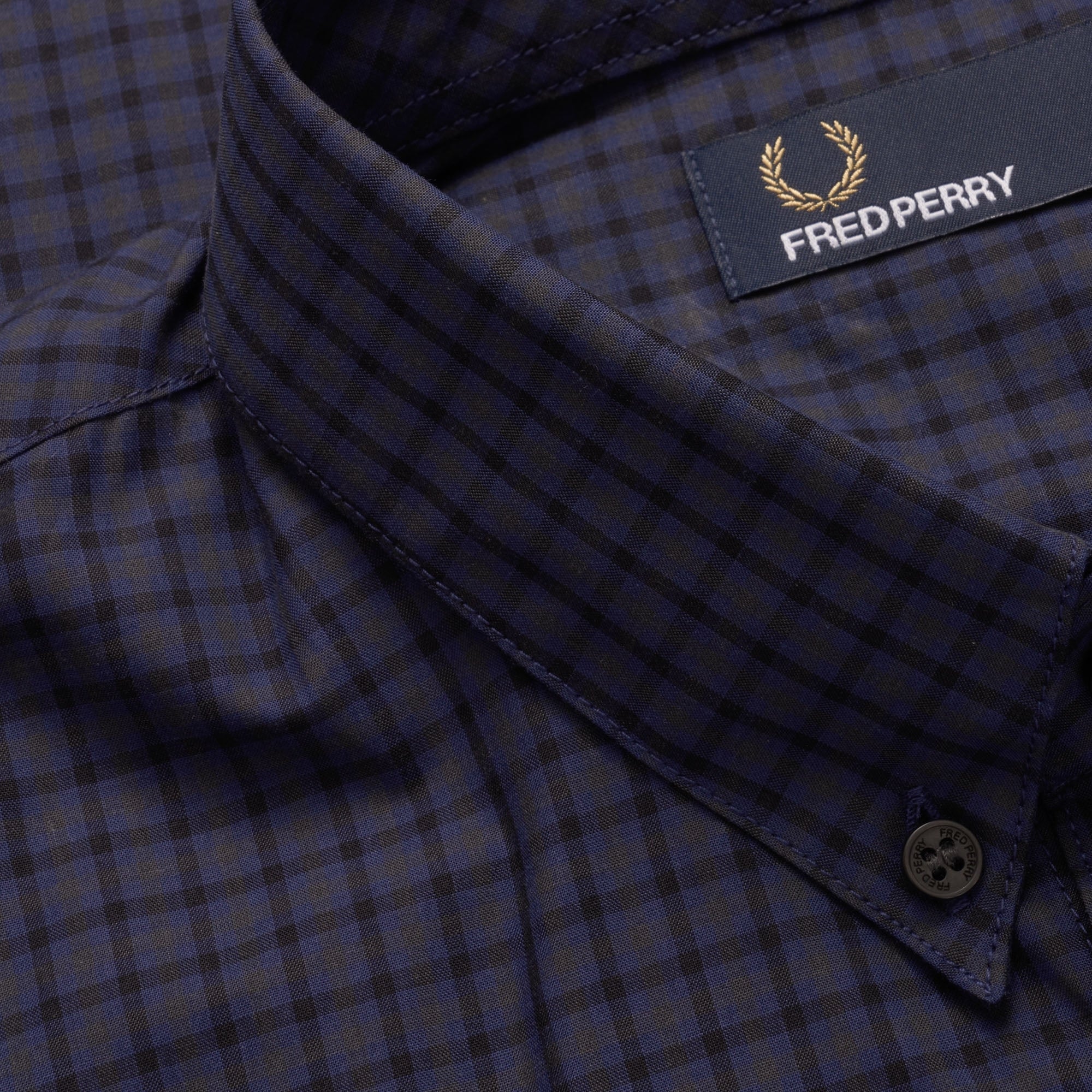 Fred Perry Gingham Shirt - Victoria Blue
