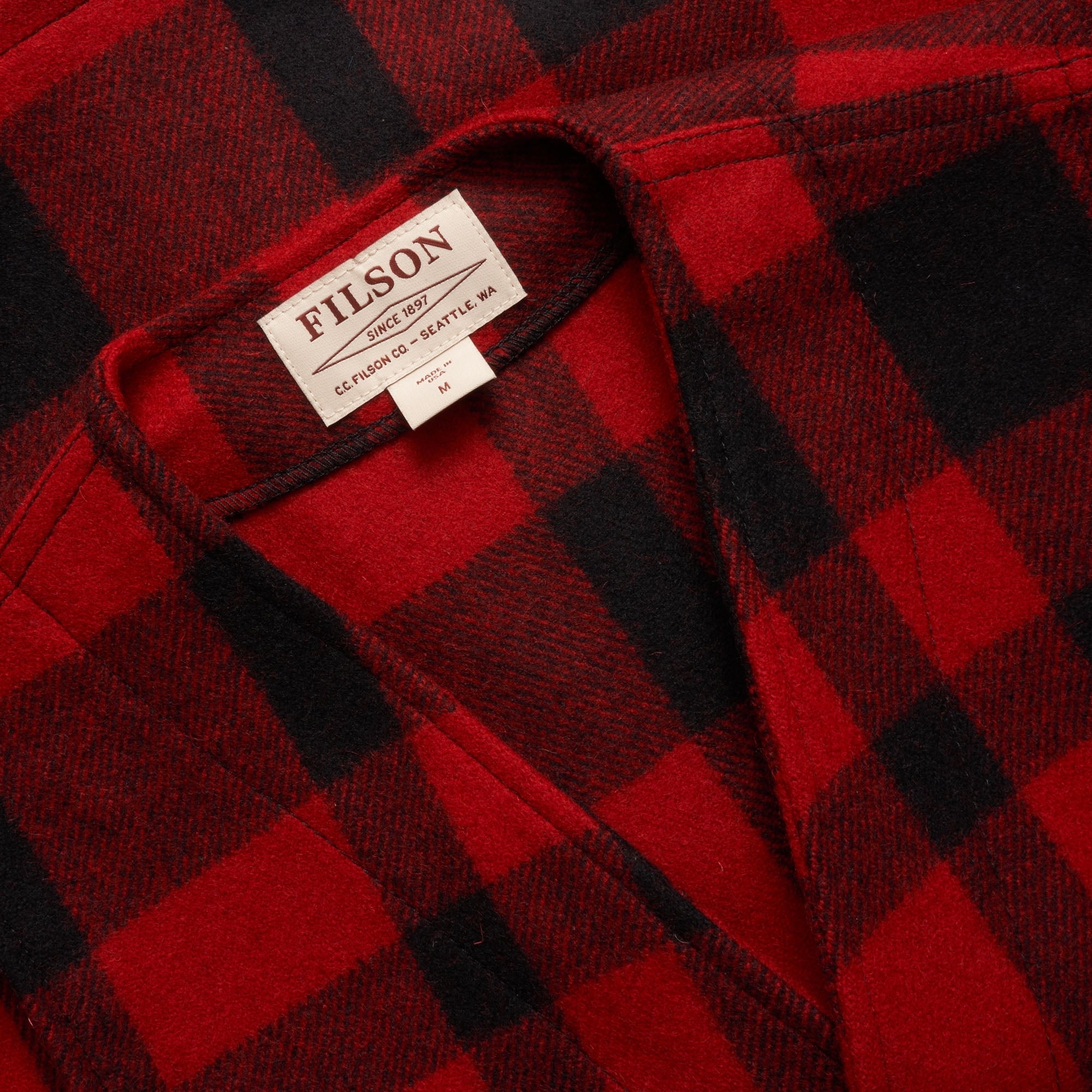 Filson Mackinaw Wool Vest - Red & Black