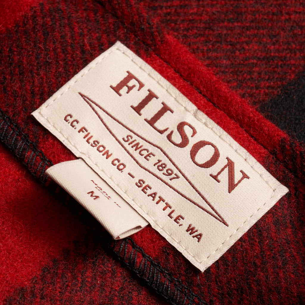 Filson Mackinaw Wool Vest - Red & Black