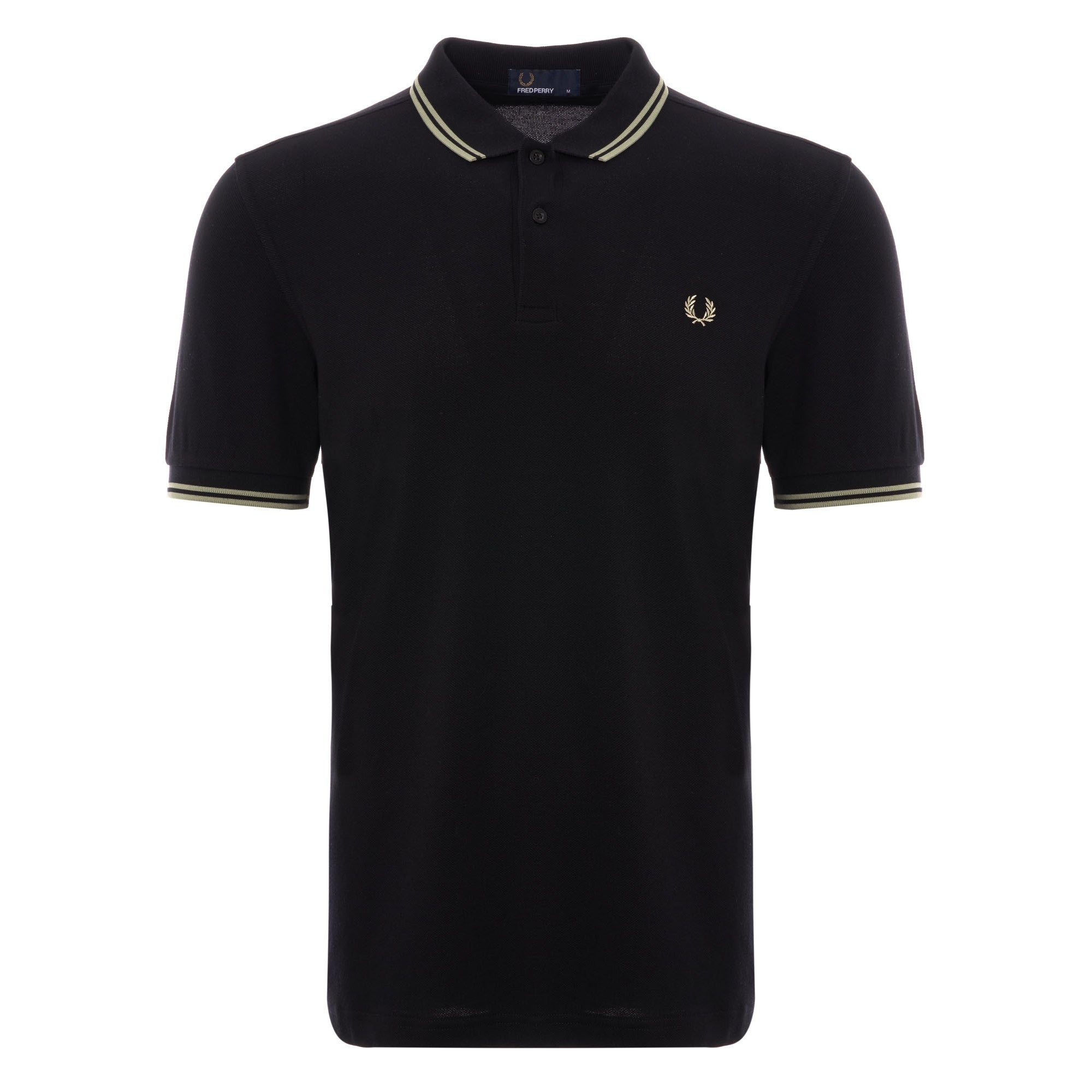 Fred Perry M3600 Twin Tipped Polo Shirt - Black & Olive