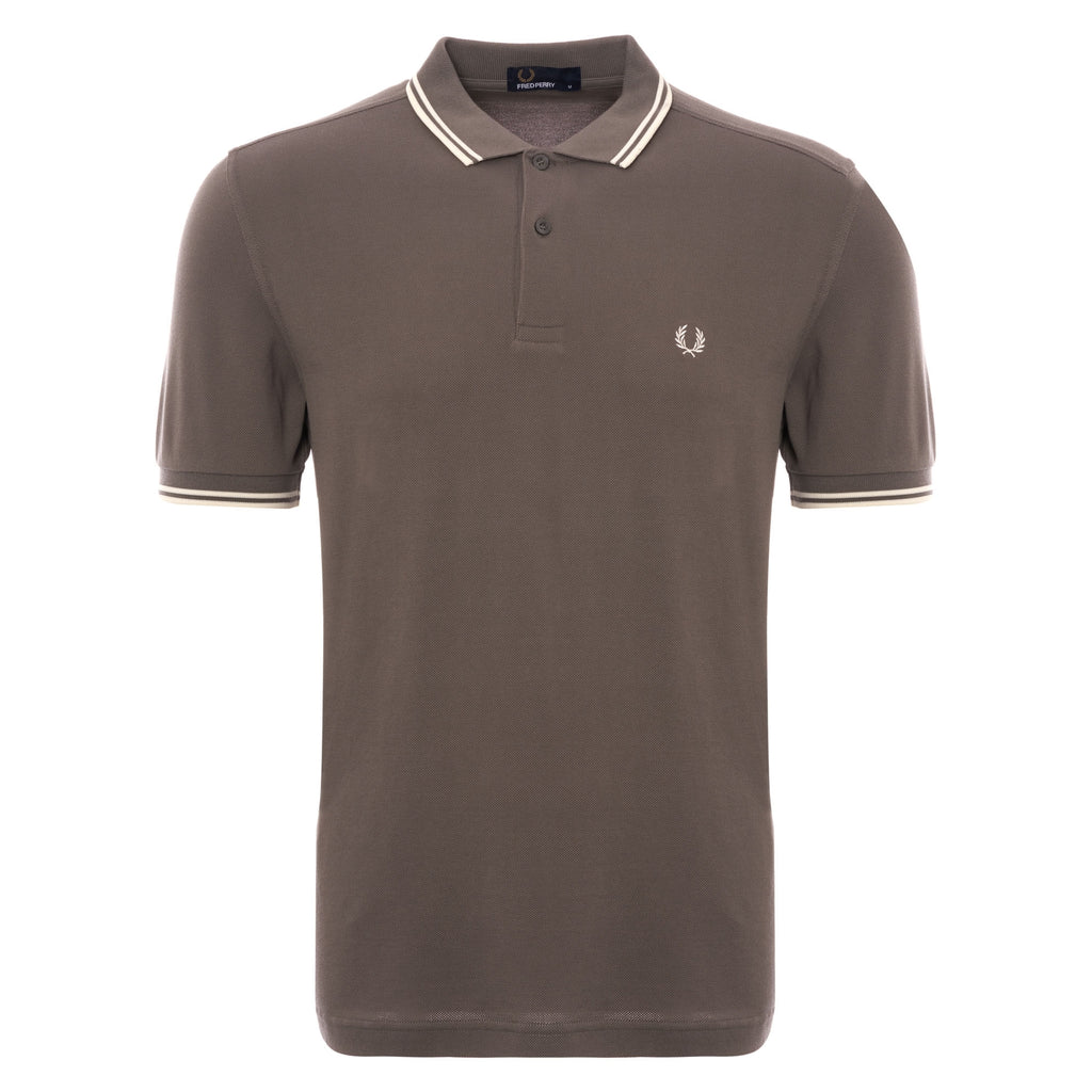 Fred Perry M3600 Twin Tipped Polo Shirt - Mid Grey