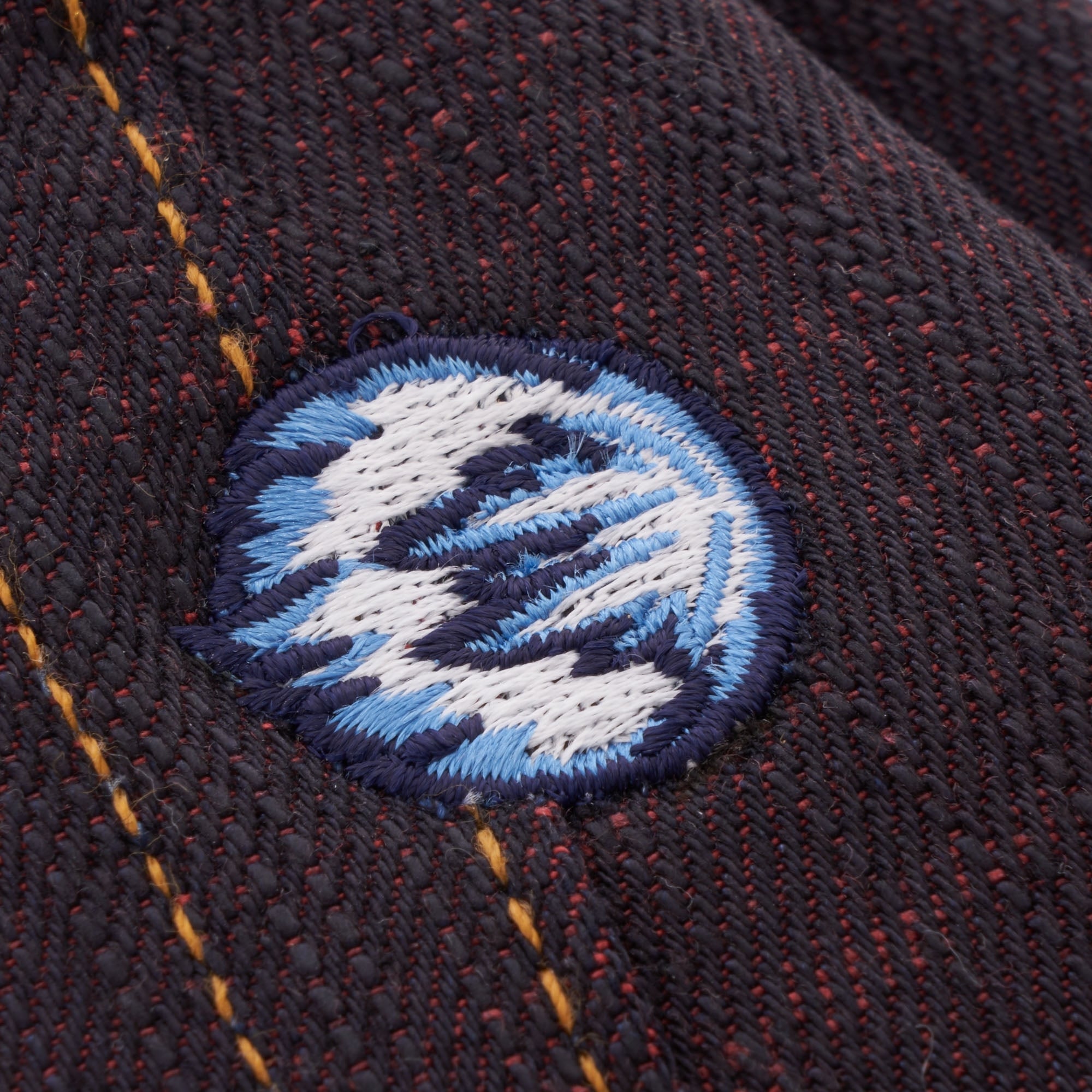 Naked & Famous x Street Fighter™ 2 Super Guy Ken Shoryuken Selvedge Denim - Indigo & Red