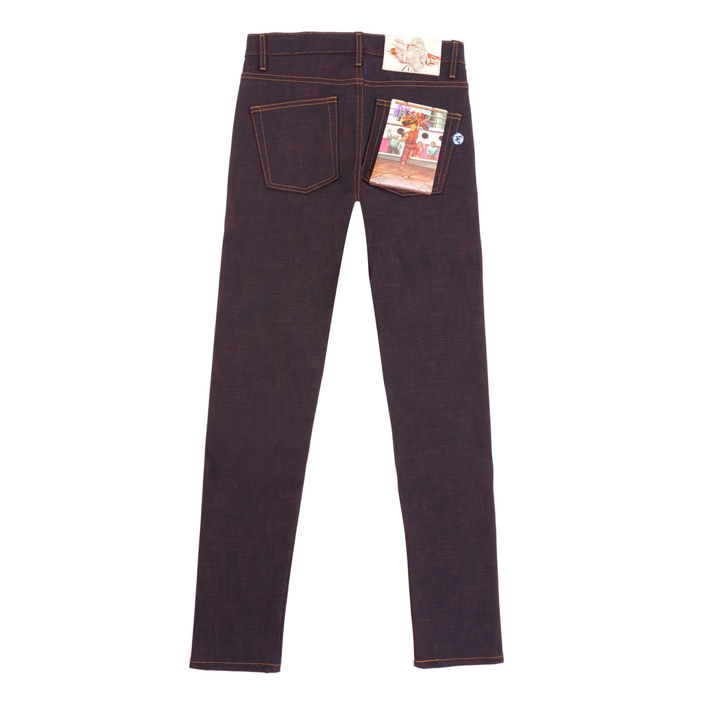 Naked & Famous x Street Fighter™ 2 Super Guy Ken Shoryuken Selvedge Denim - Indigo & Red