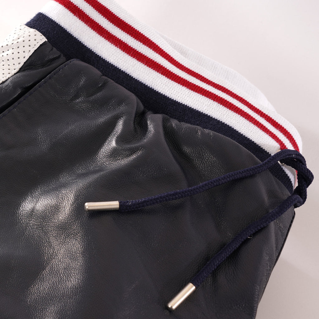 Fila x Schott NYC Luigi Leather Track Pants - Navy