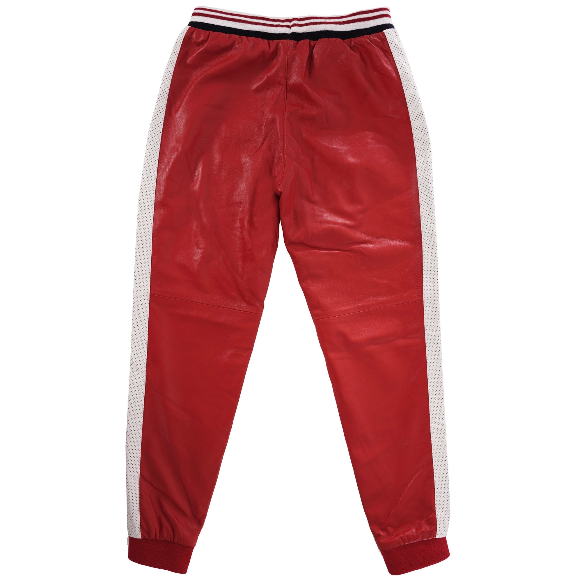 Fila x Schott NYC Luigi Leather Track Pants - Red