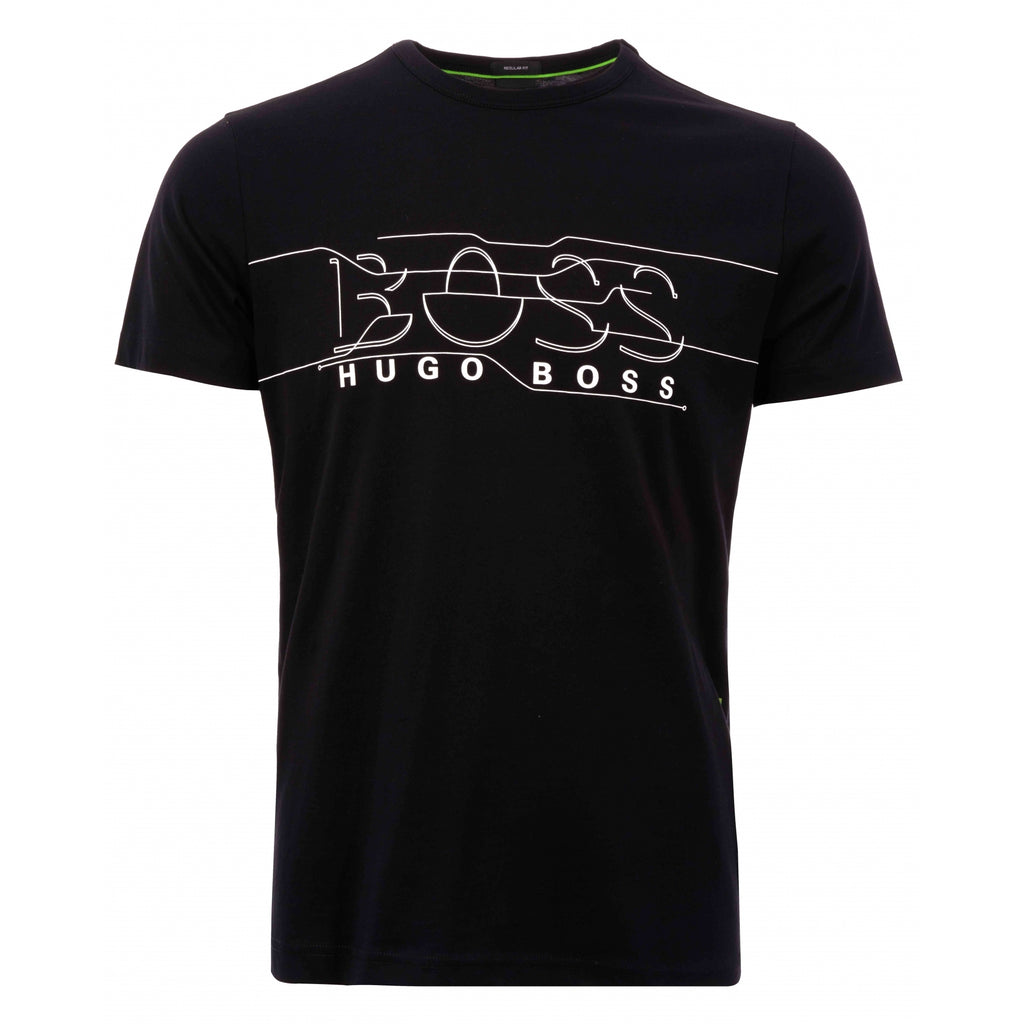 Boss Distorted Logo T-Shirt - Black