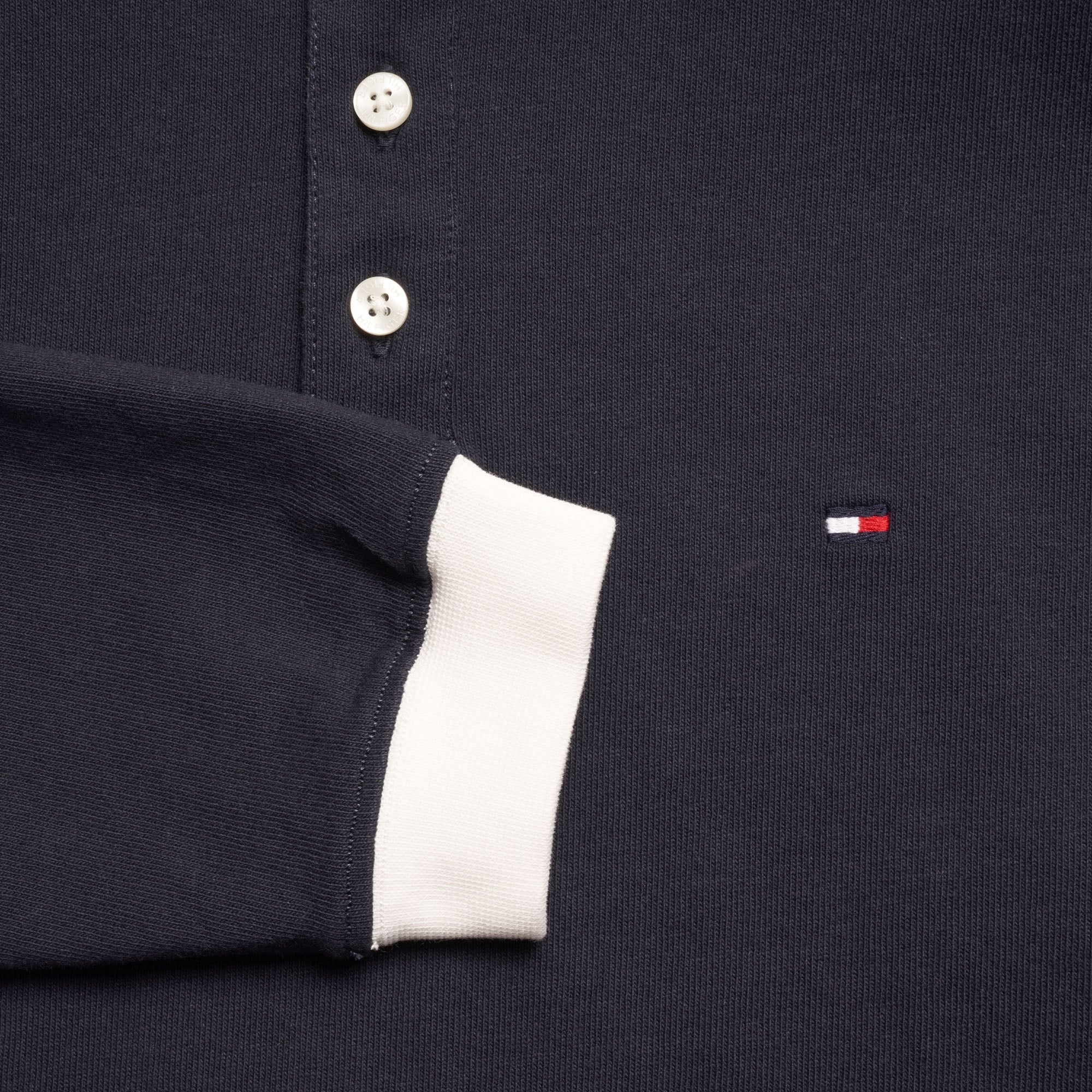 Tommy Hilfiger Relax Logo Rugby Shirt - Sky Captain
