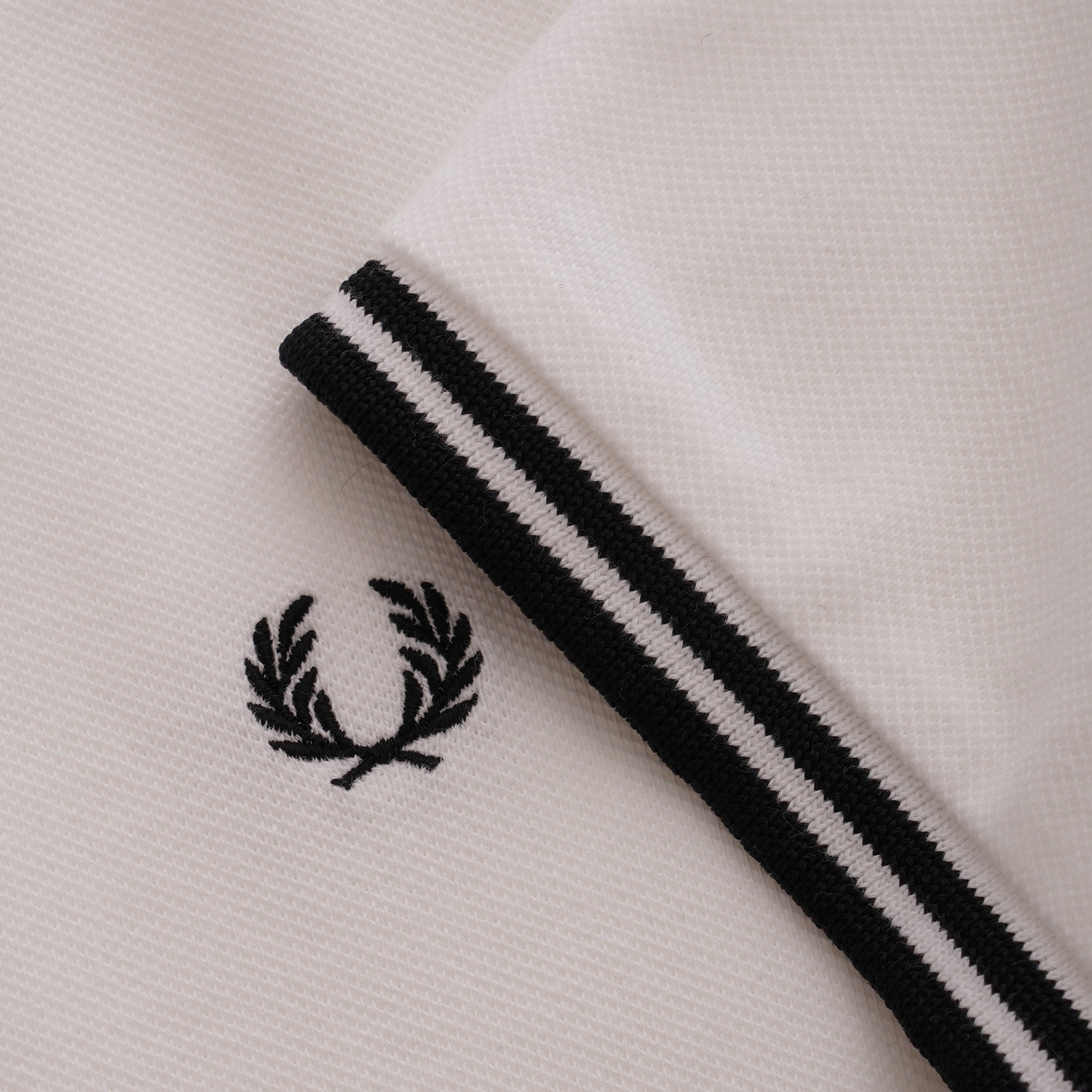 Fred Perry Womens Womens Twin Tip Polo Shirt - White & Black