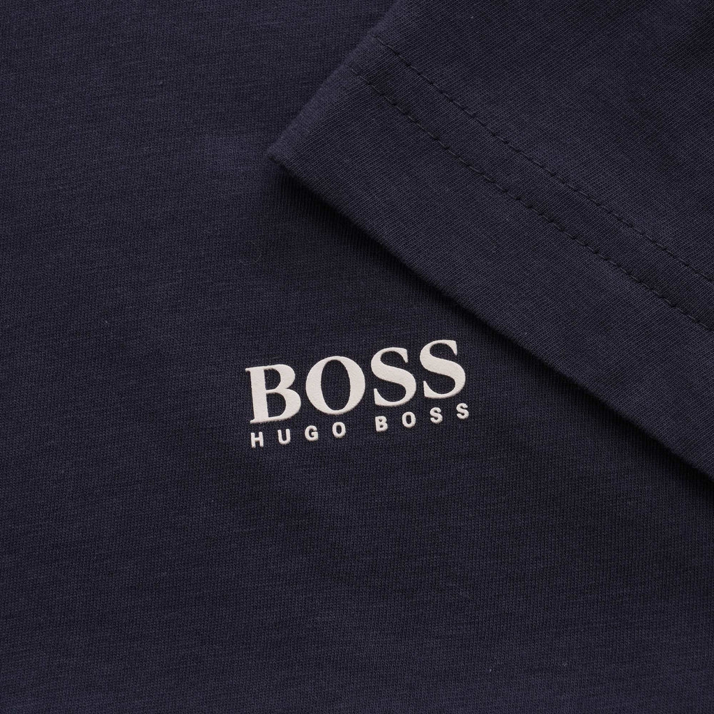Boss Contrast Detail Logo Tee - Navy