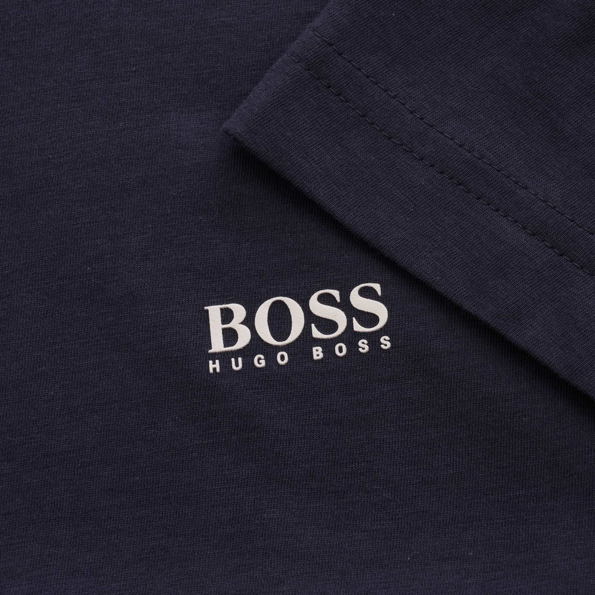 Boss Contrast Detail Logo Tee - Navy