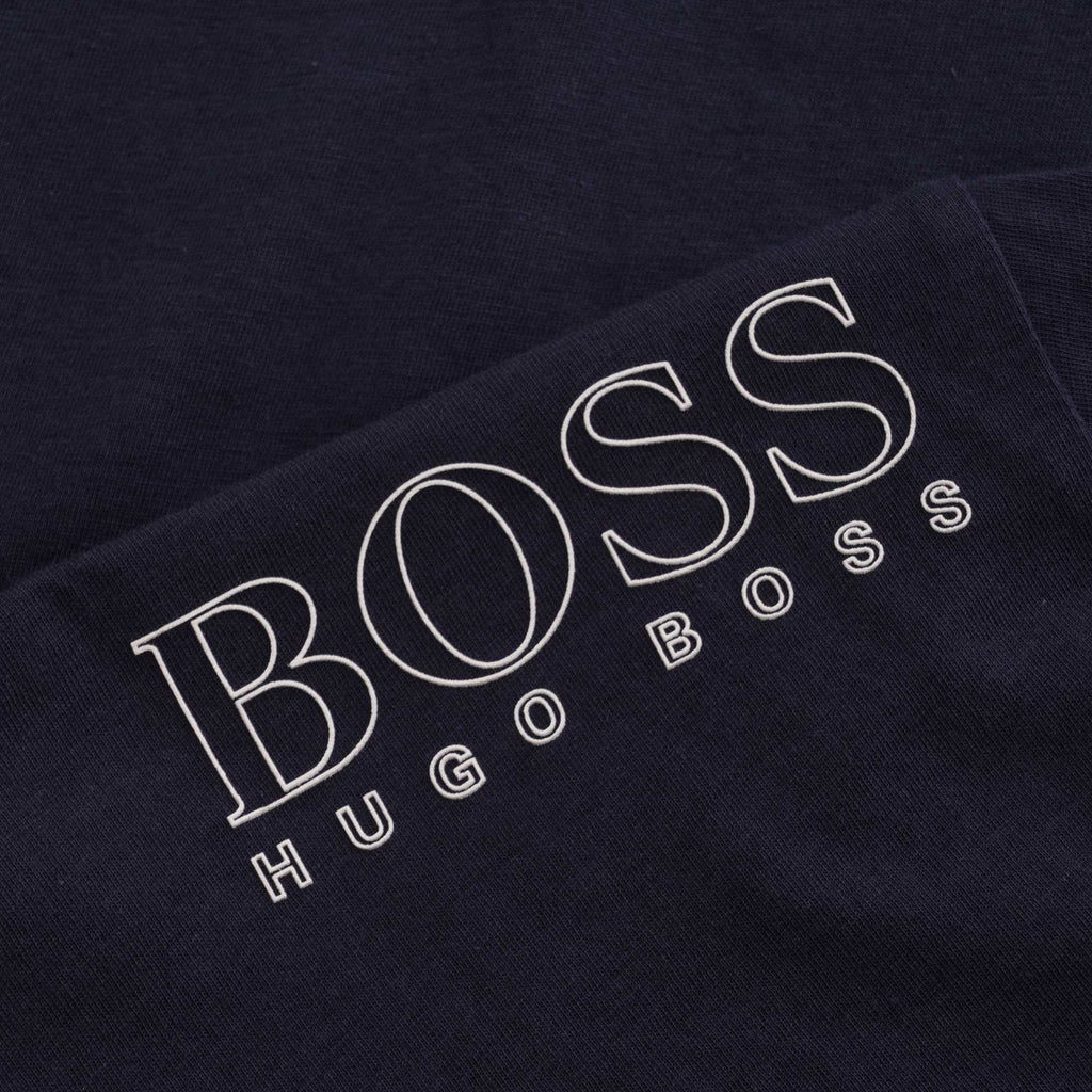 Boss Contrast Detail Logo Tee - Navy