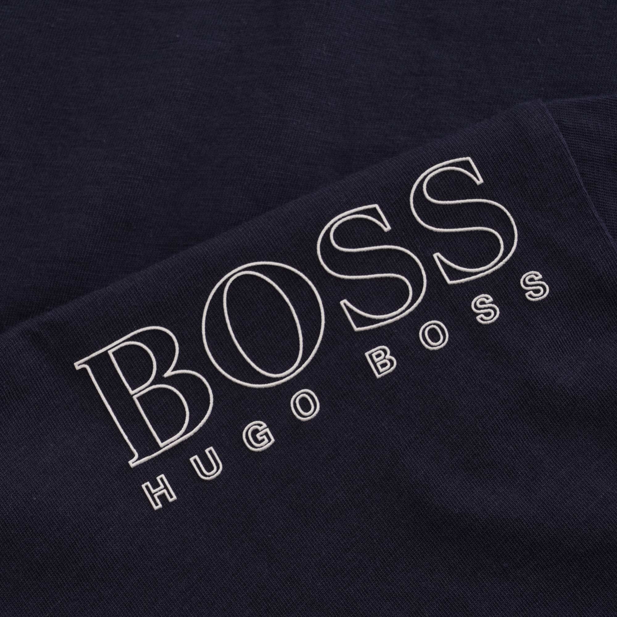 Boss Contrast Detail Logo Tee - Navy