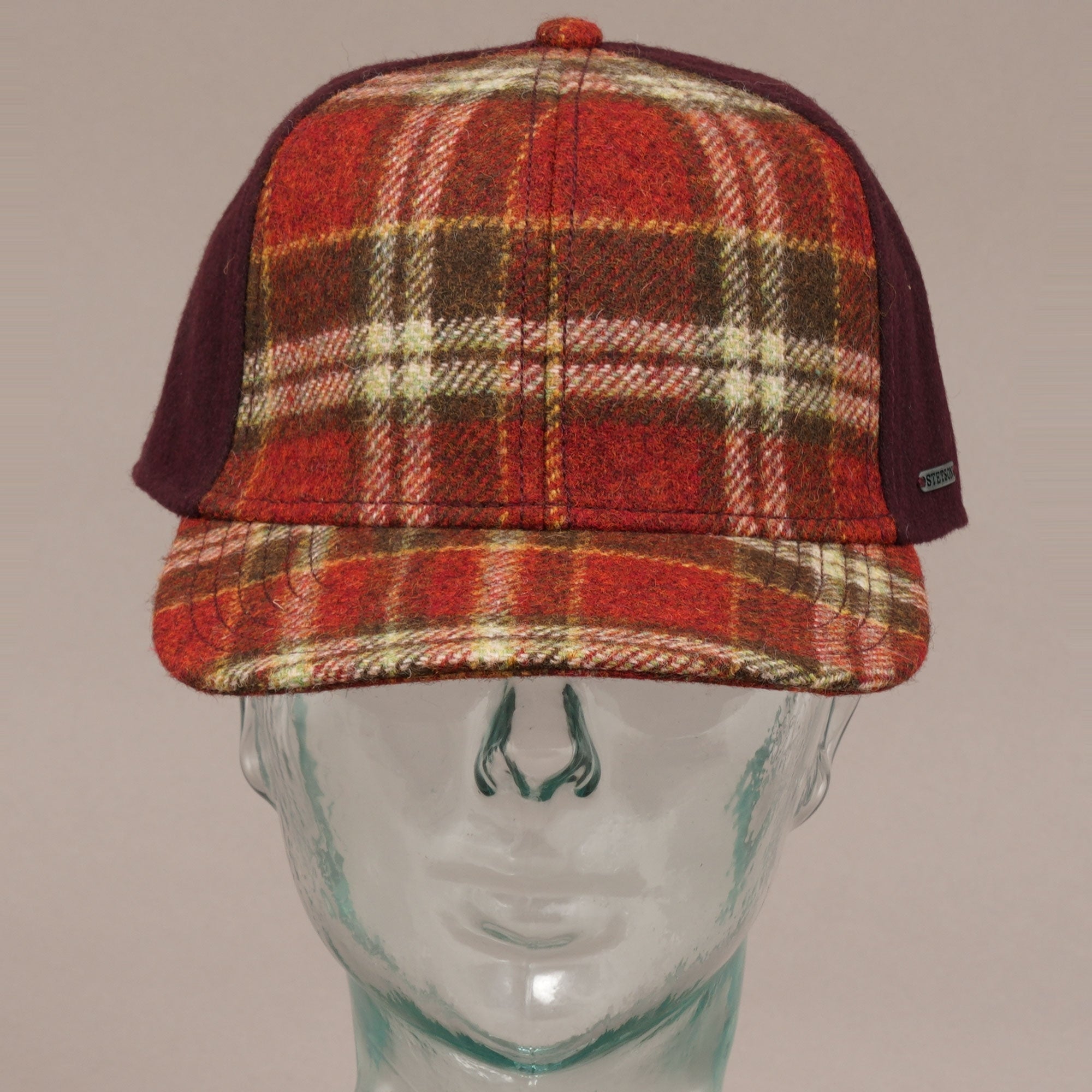 Stetson Hats Virgin Wool Trucker Cap - Red Check