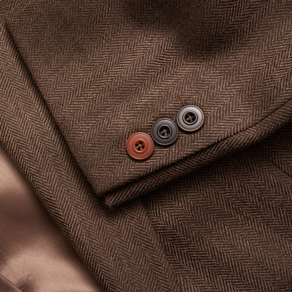 Gibson London Herringbone Blazer - Coffee