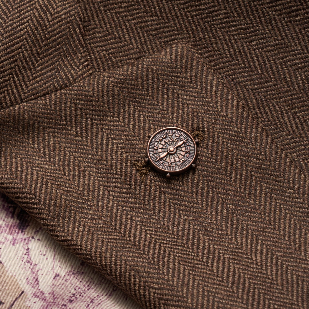 Gibson London Herringbone Blazer - Coffee