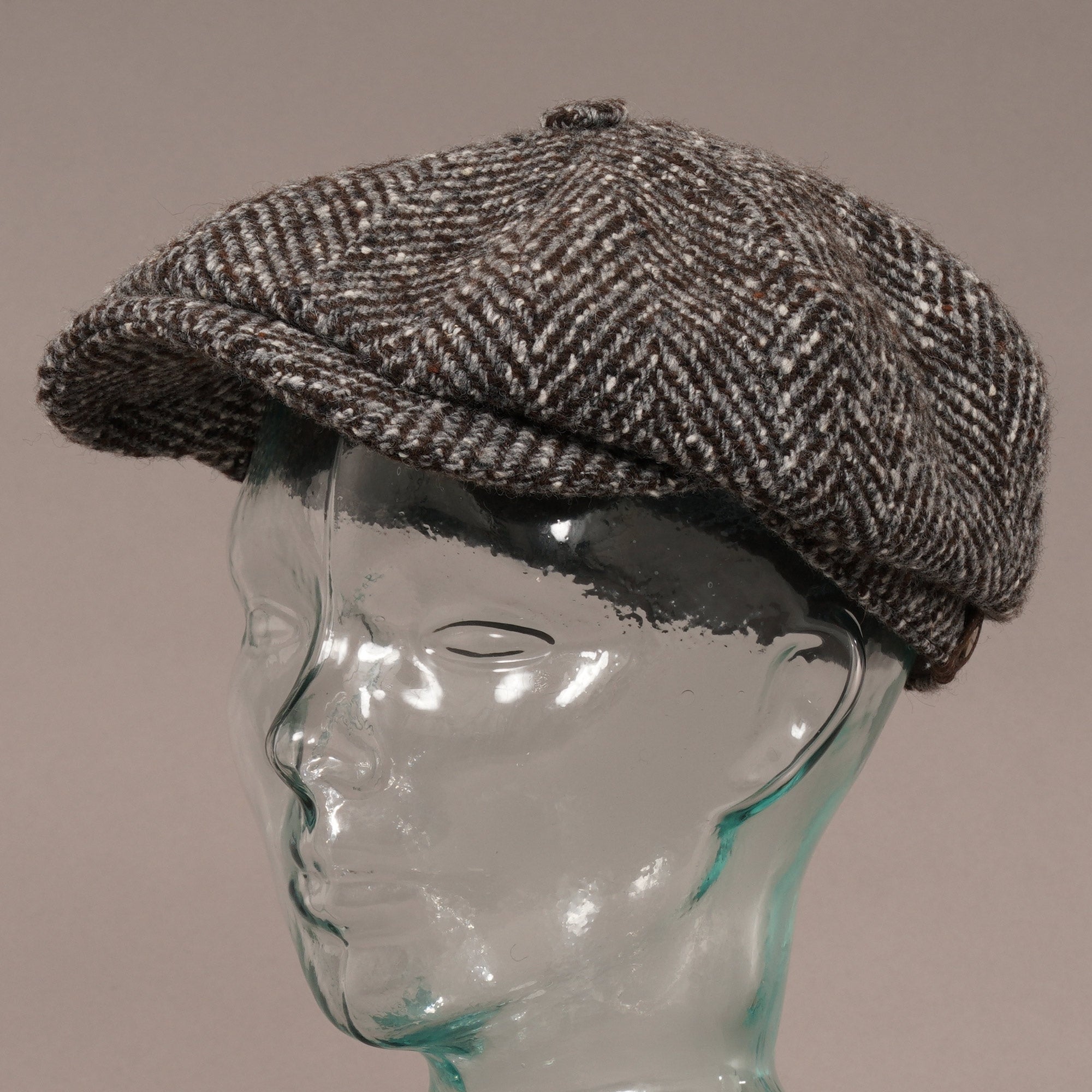 Stetson Hats Hatteras Virgin Flat Cap- Brown & White