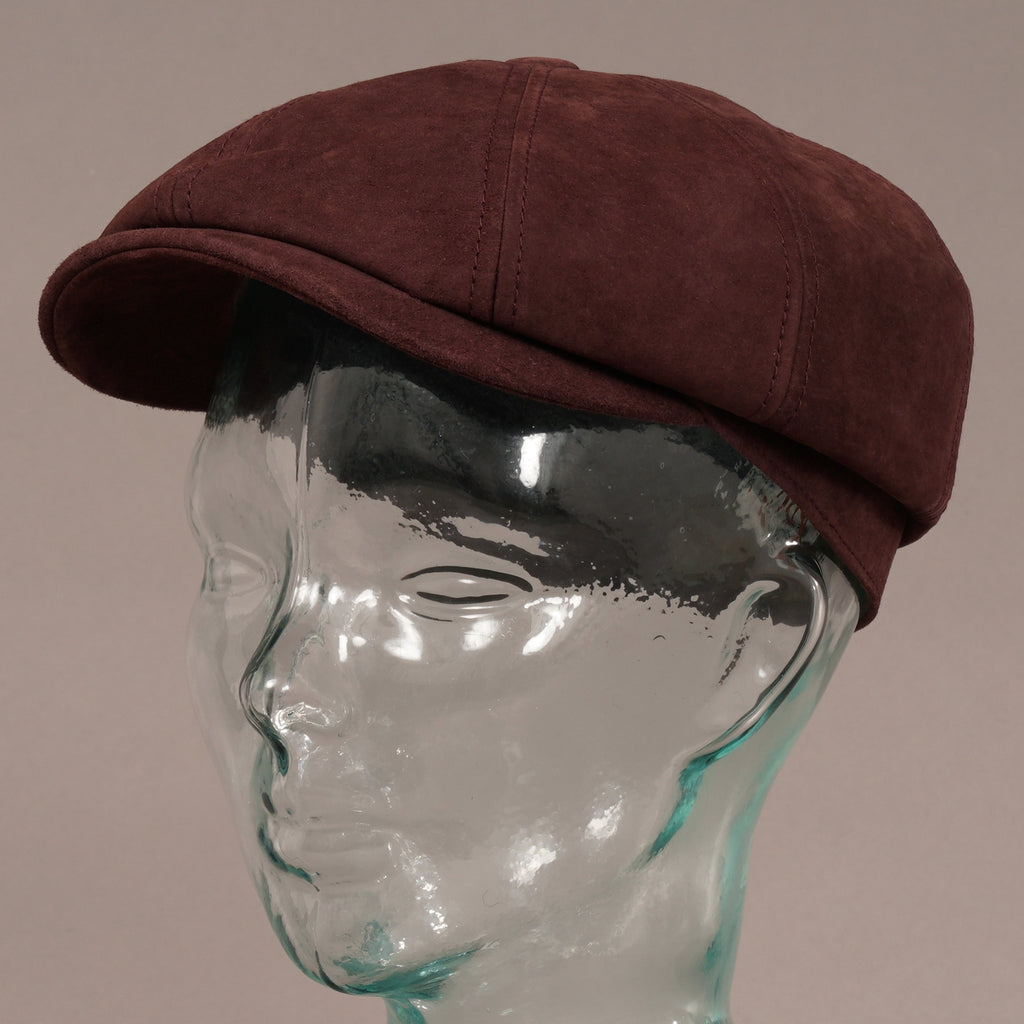 Stetson Hats Pigskin Hatteras Flat Cap - Maroon