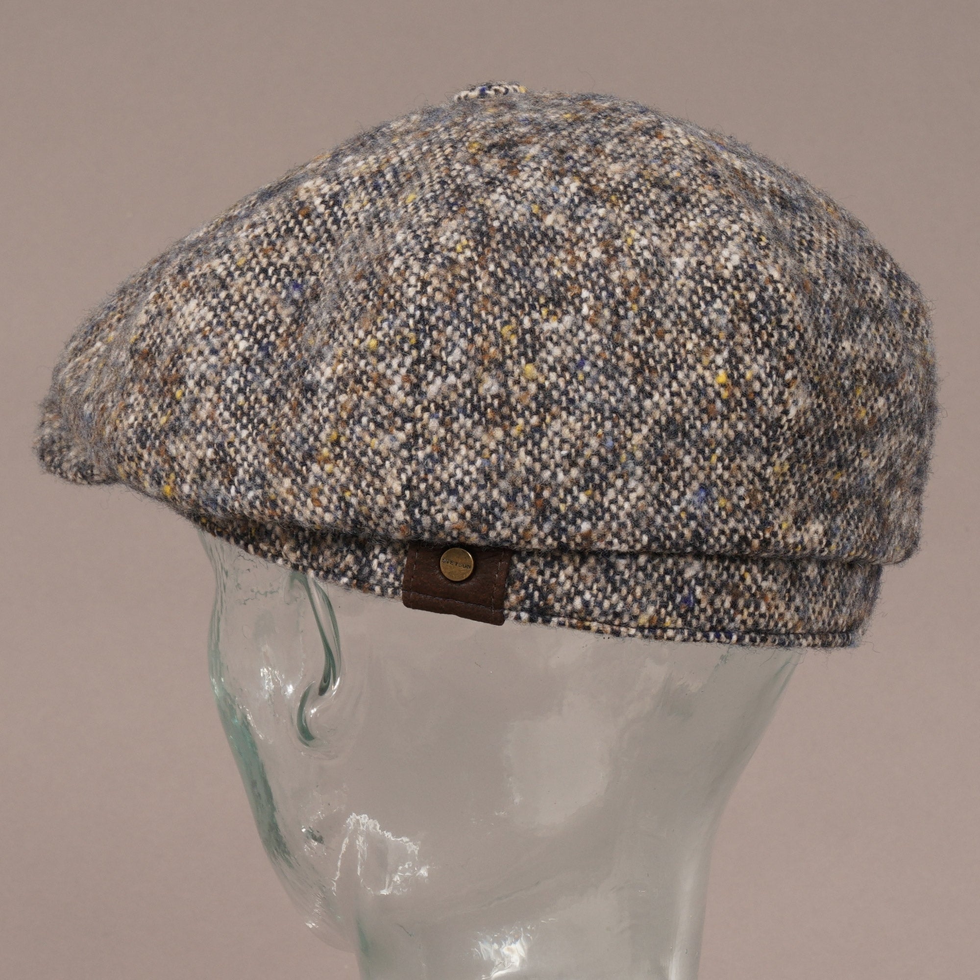 Stetson Hats Hatteras Tweed Wool Newsboy Cap - Beige