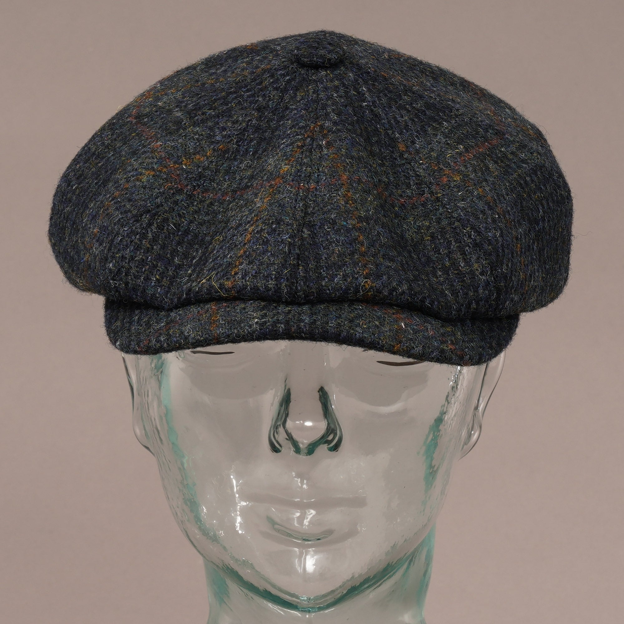 Stetson Hats Wool Harris Tweed Hatteras Cap - Grey