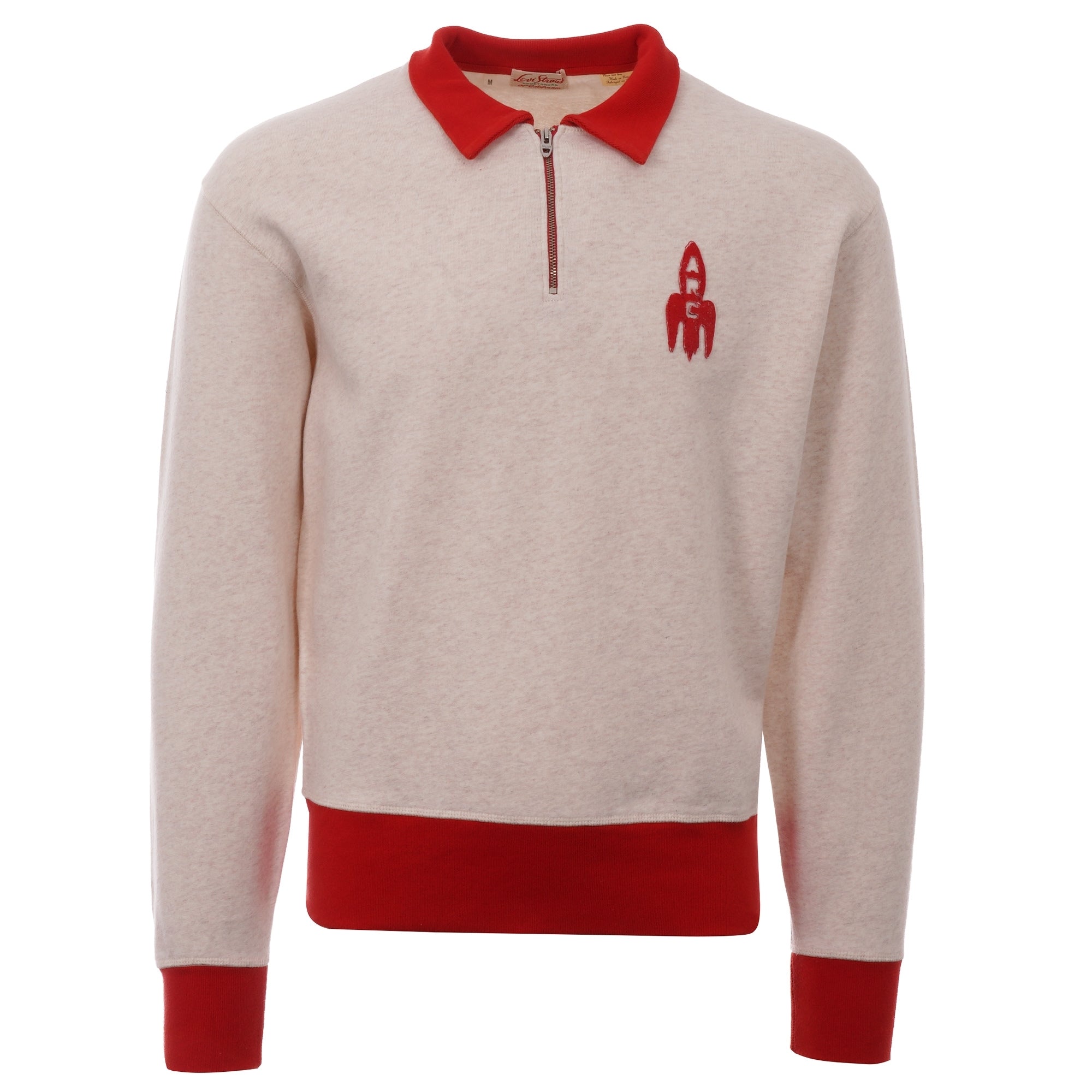 Two Tone 1/2 Zip Polo Shirt - Off White