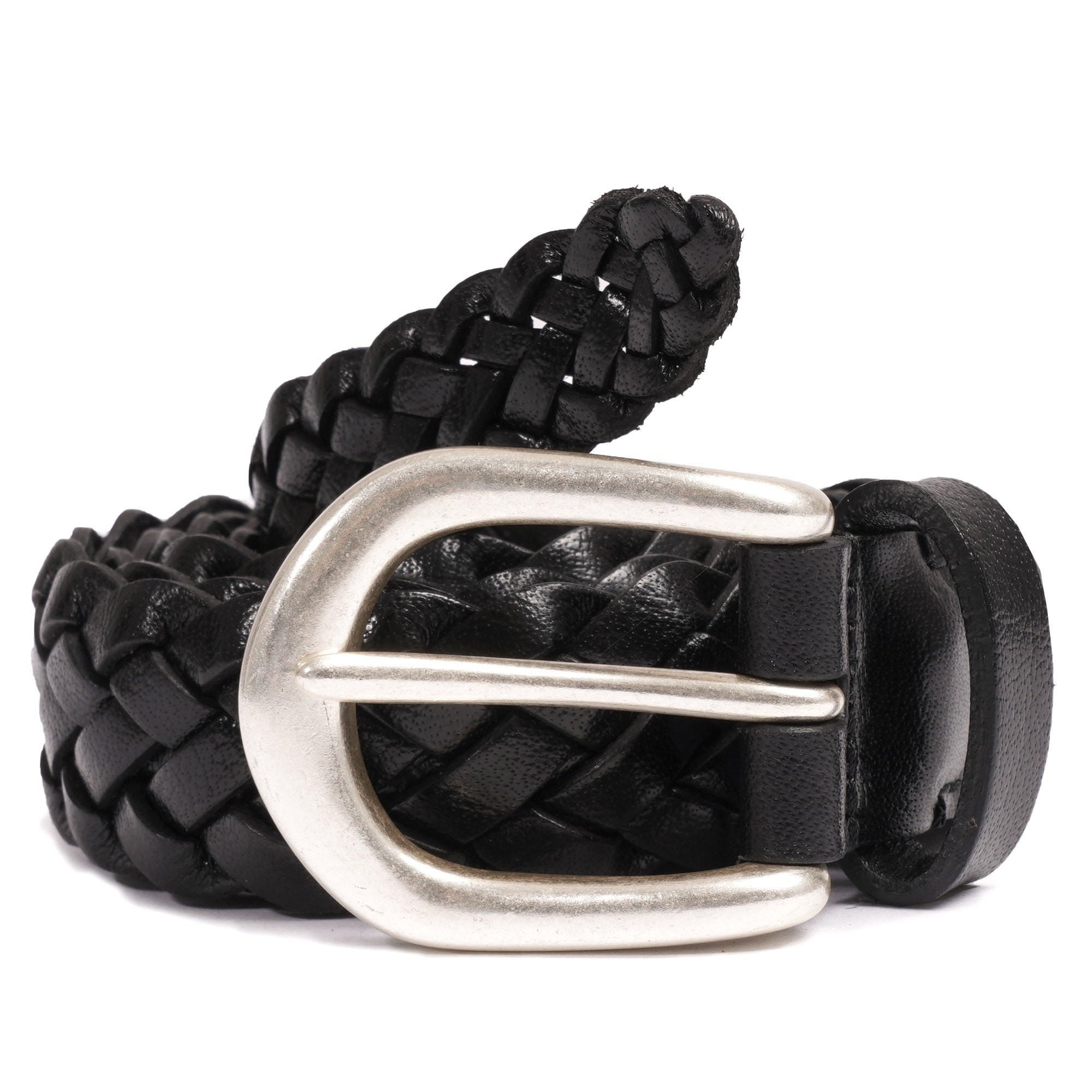 Anderson's Belts Woven Leather Belt - Black