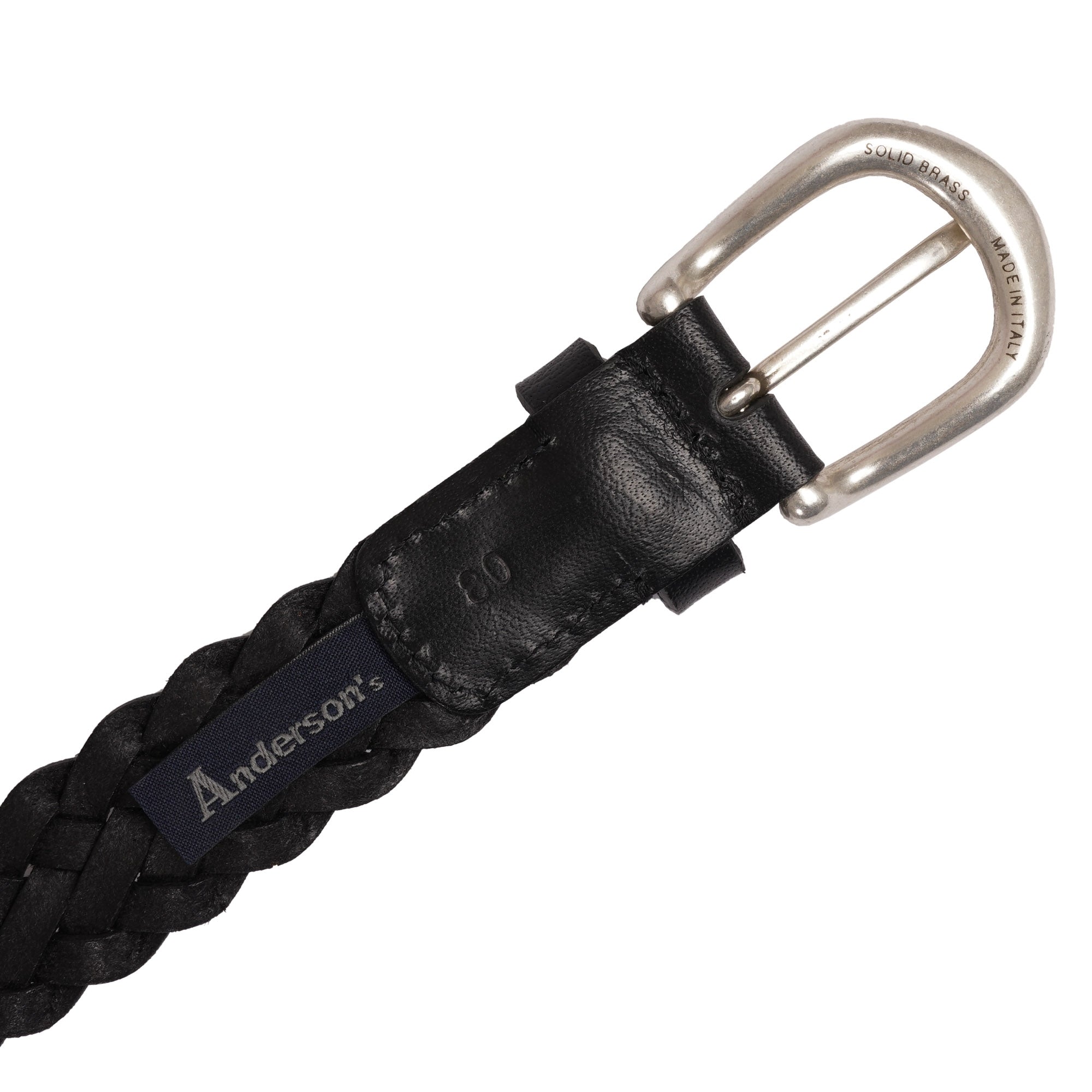 Anderson's Belts Woven Leather Belt - Black