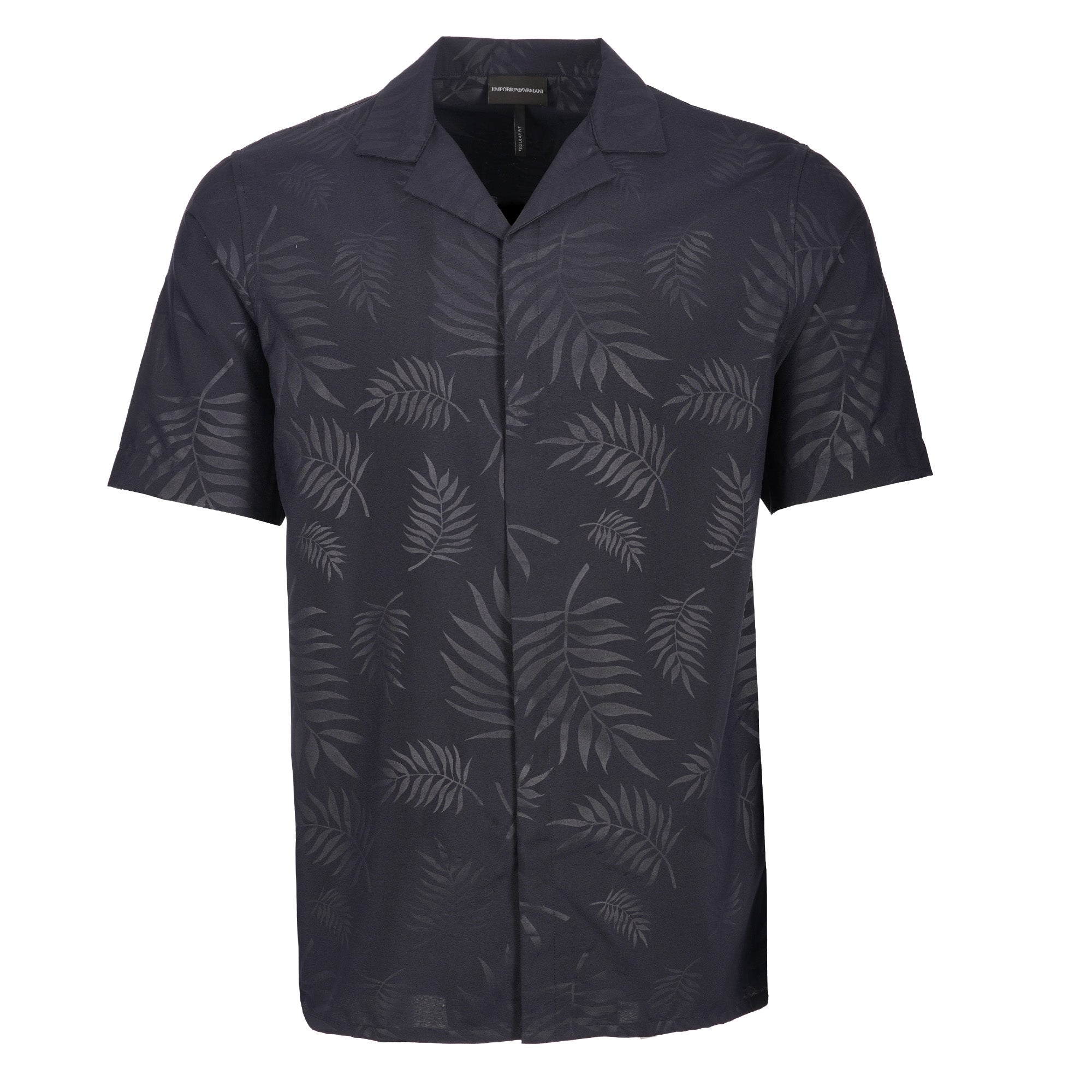 Emporio Armani Floral Print Woven Shirt - Blue