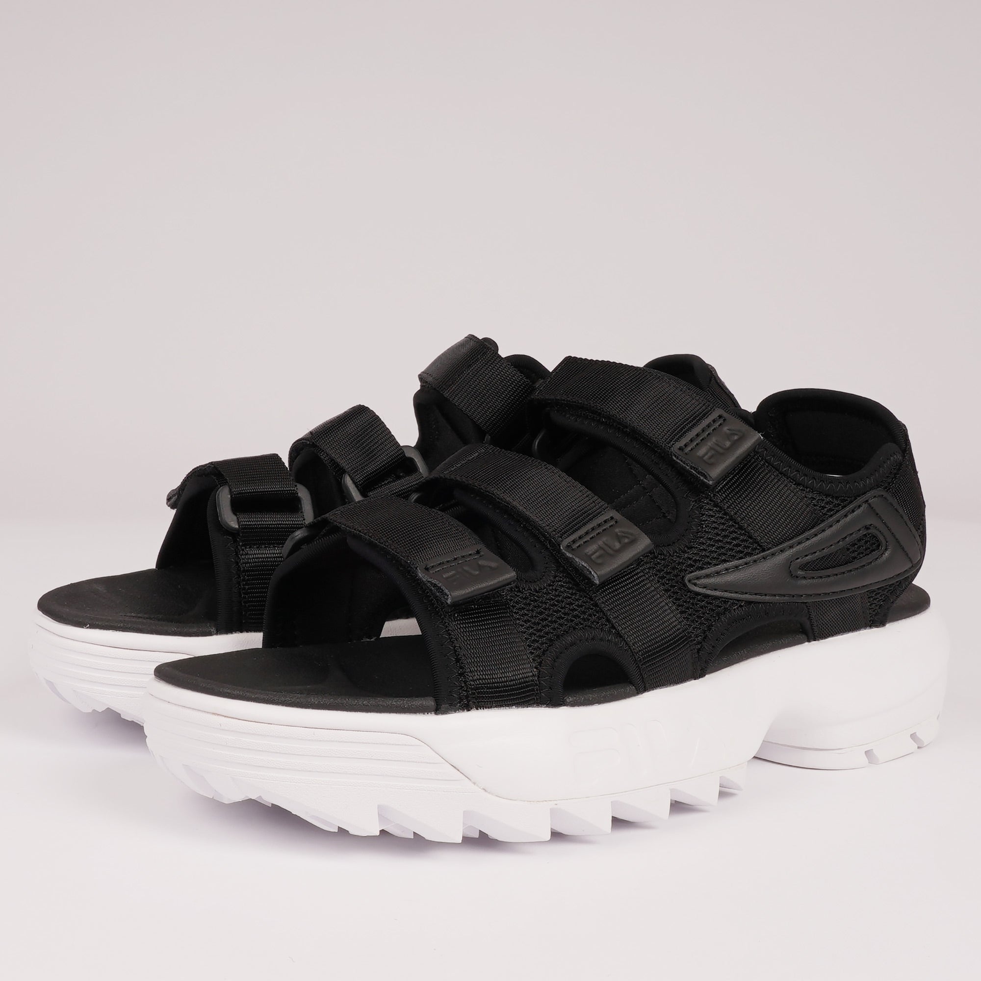 Fila Womens Disruptor Sandals - Black & White