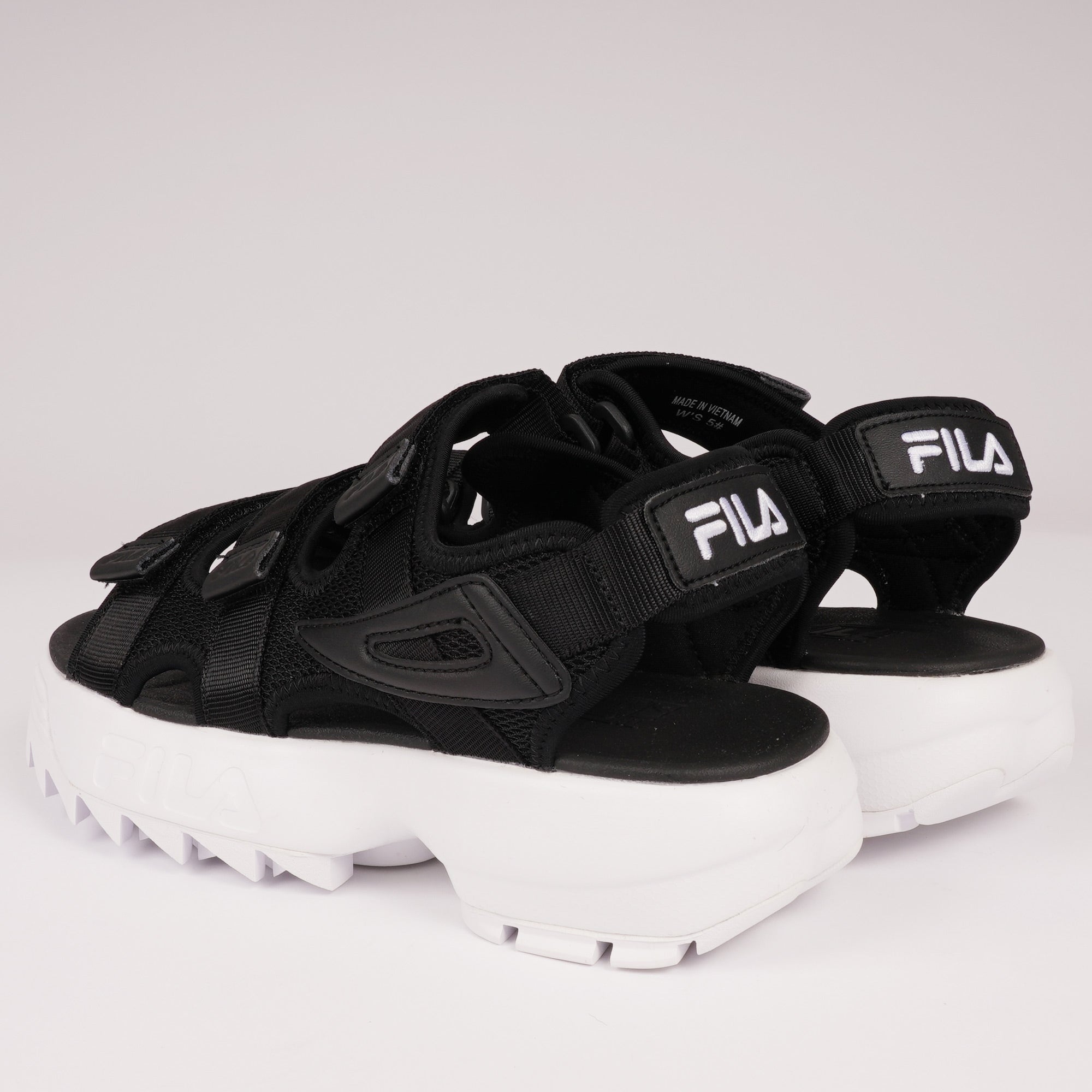 Fila Womens Disruptor Sandals - Black & White