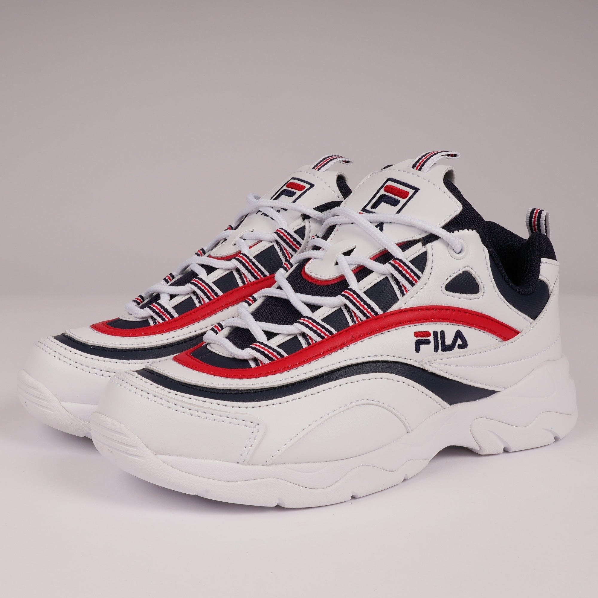 Fila Ray - White, Fila Red & Fila Navy