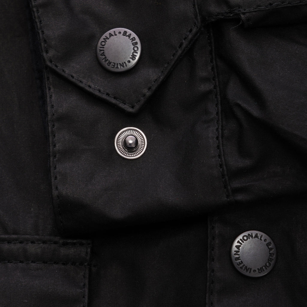 Barbour International Duke Wax Lightweight Jacket - Black