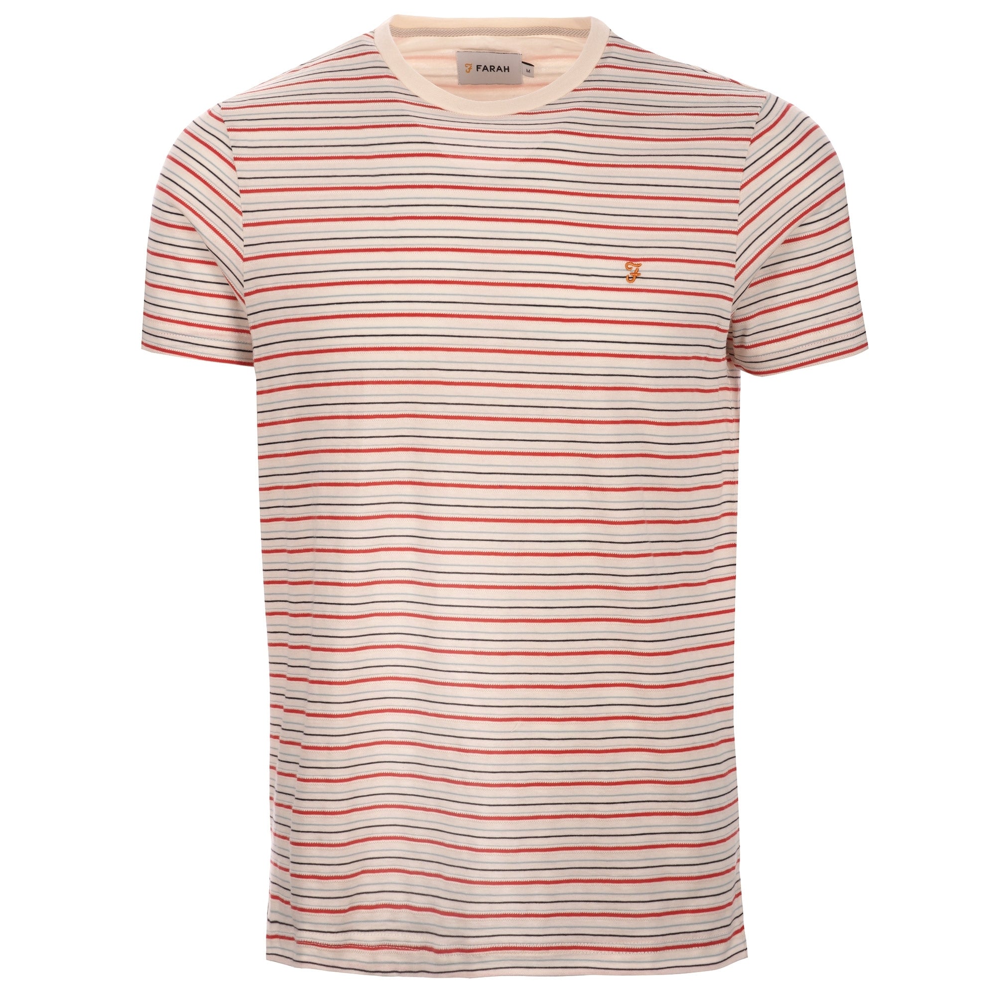Farah Archive Fawkes Contrast Stripe T-Shirt - Ecru