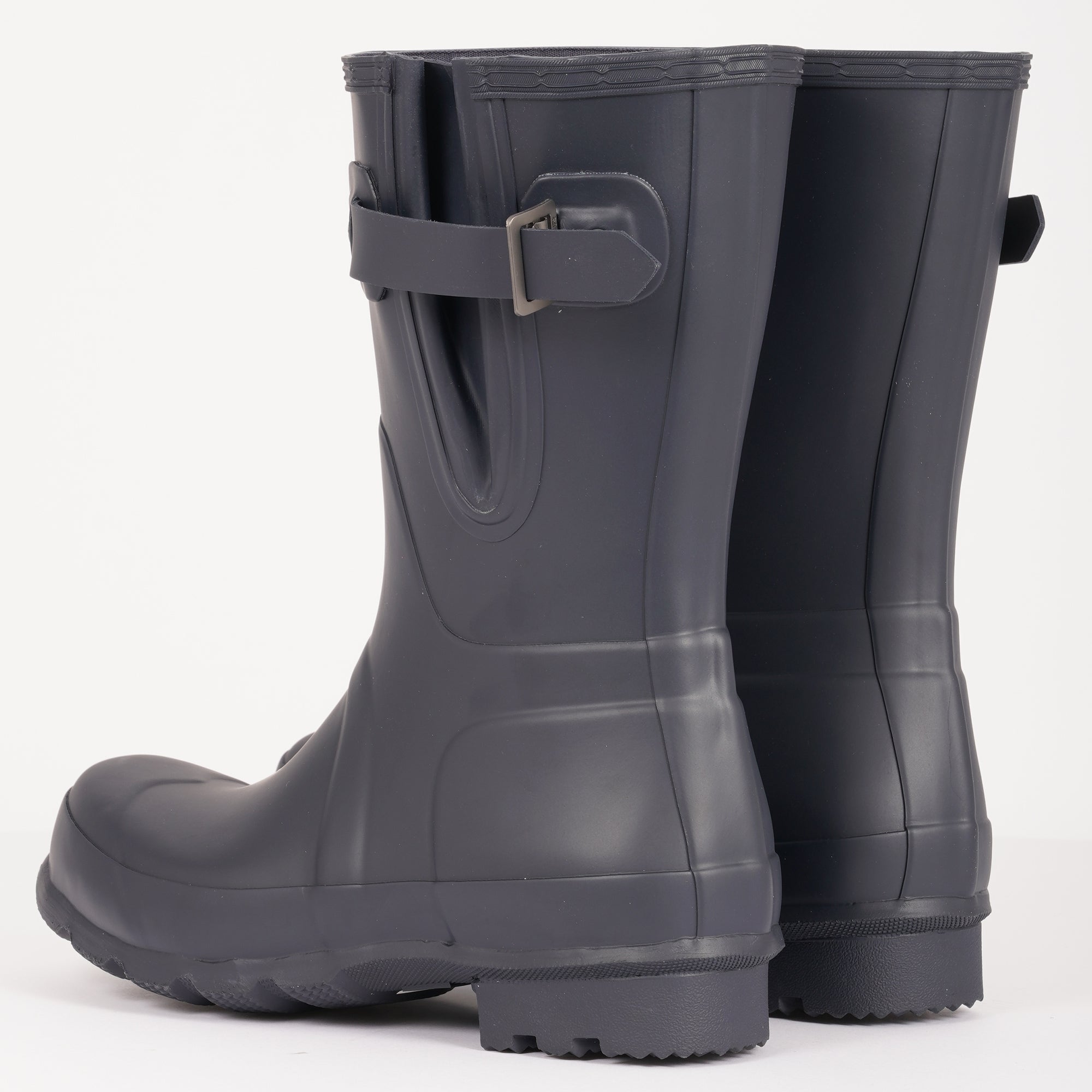 Hunter Side Adjustable Short Wellington Boots - Navy