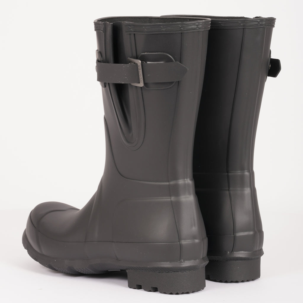 Hunter Side Adjustable Short Wellington Boots - Black