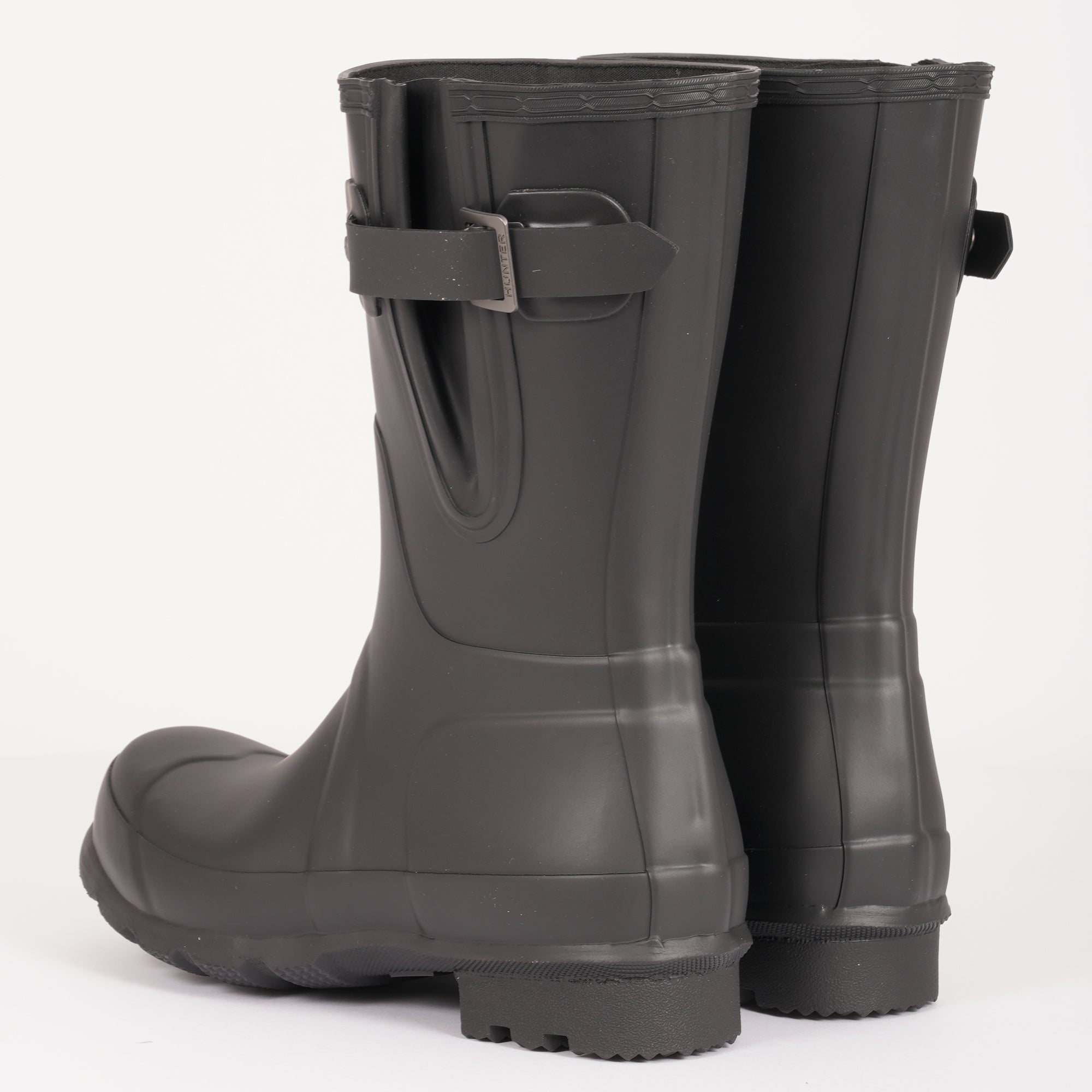 Hunter Side Adjustable Short Wellington Boots - Black
