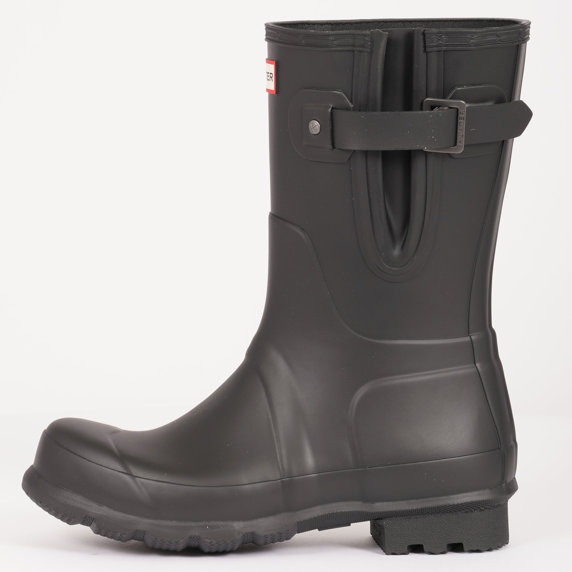 Hunter Side Adjustable Short Wellington Boots - Black