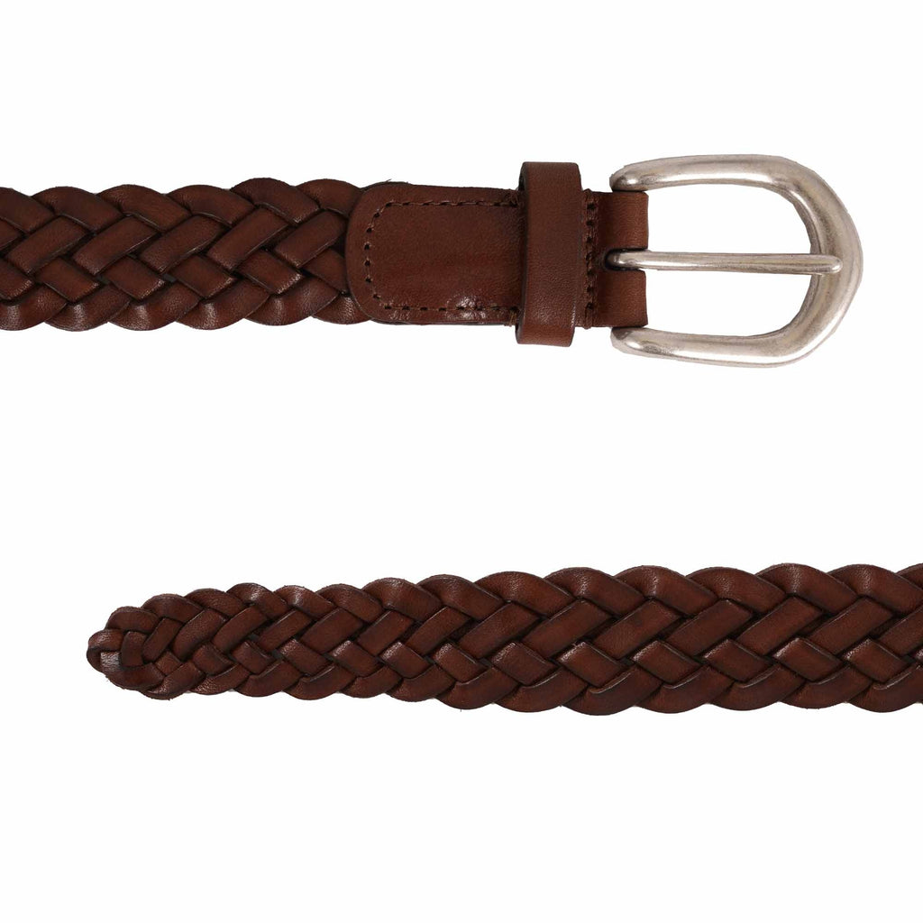 Anderson's Belts Woven Leather Belt - Brown