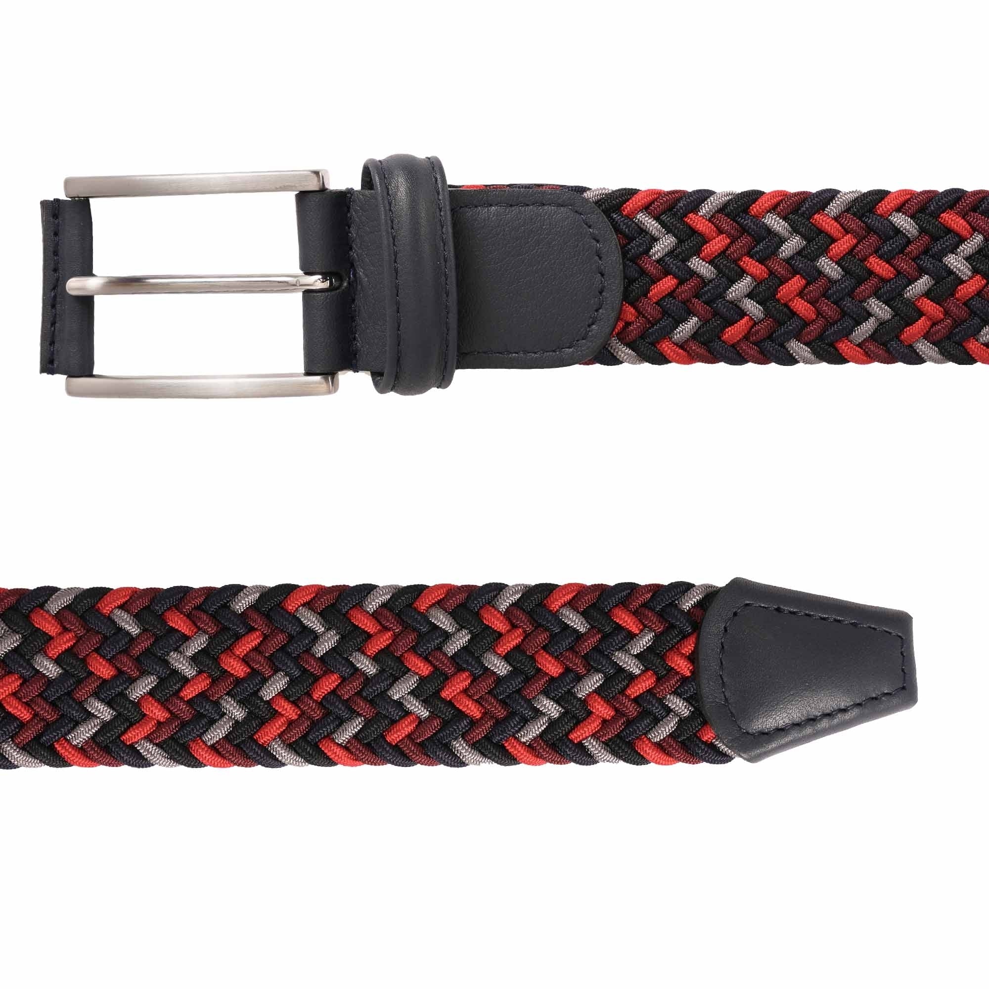 Anderson's Belts Woven Elastic Belt - Red/Navy