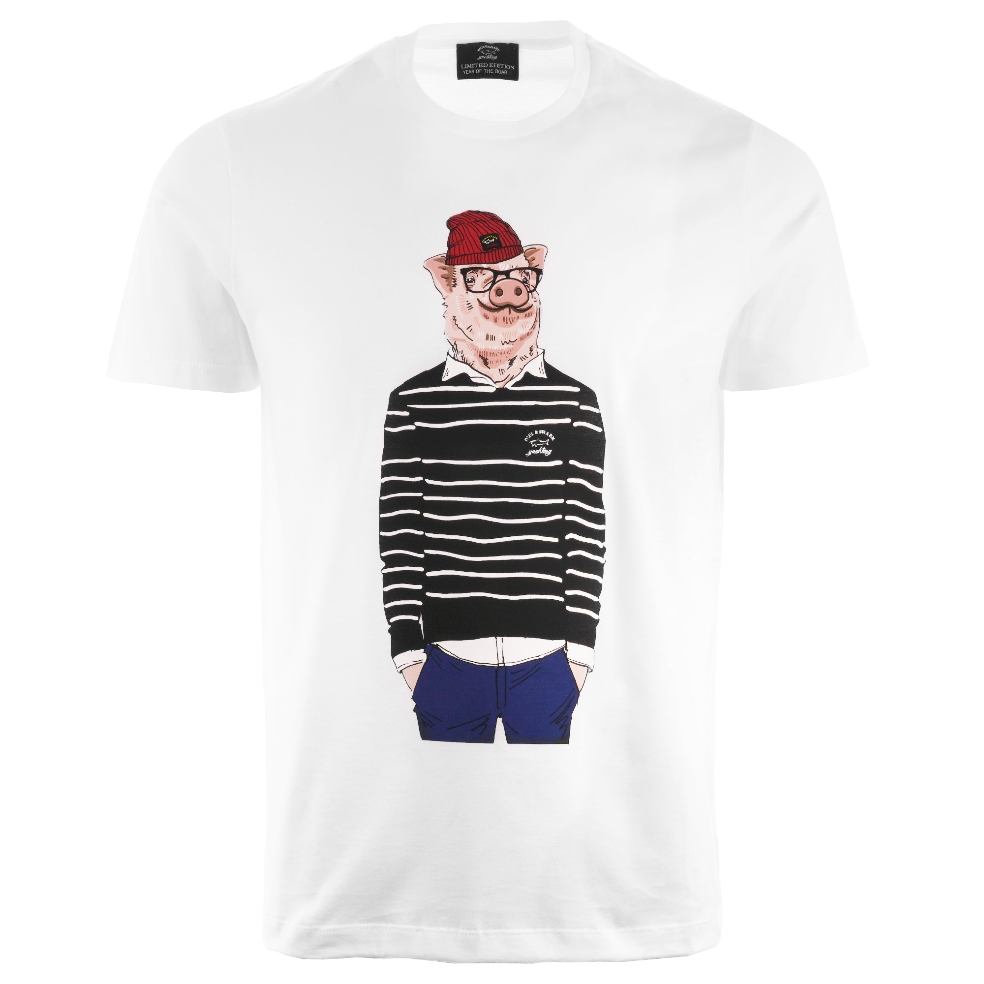 Paul and Shark Year Of The Boar T-Shirt - White