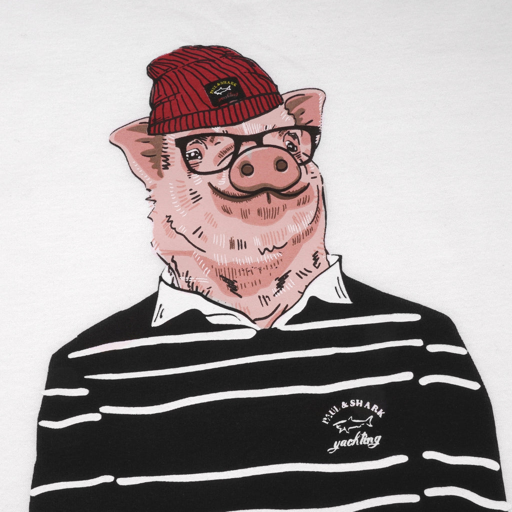 Paul and Shark Year Of The Boar T-Shirt - White
