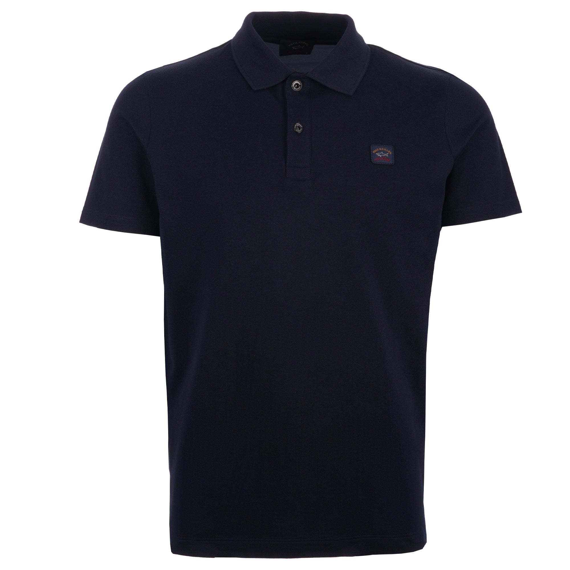 Paul and Shark Pique Cotton Polo Shirt -Navy