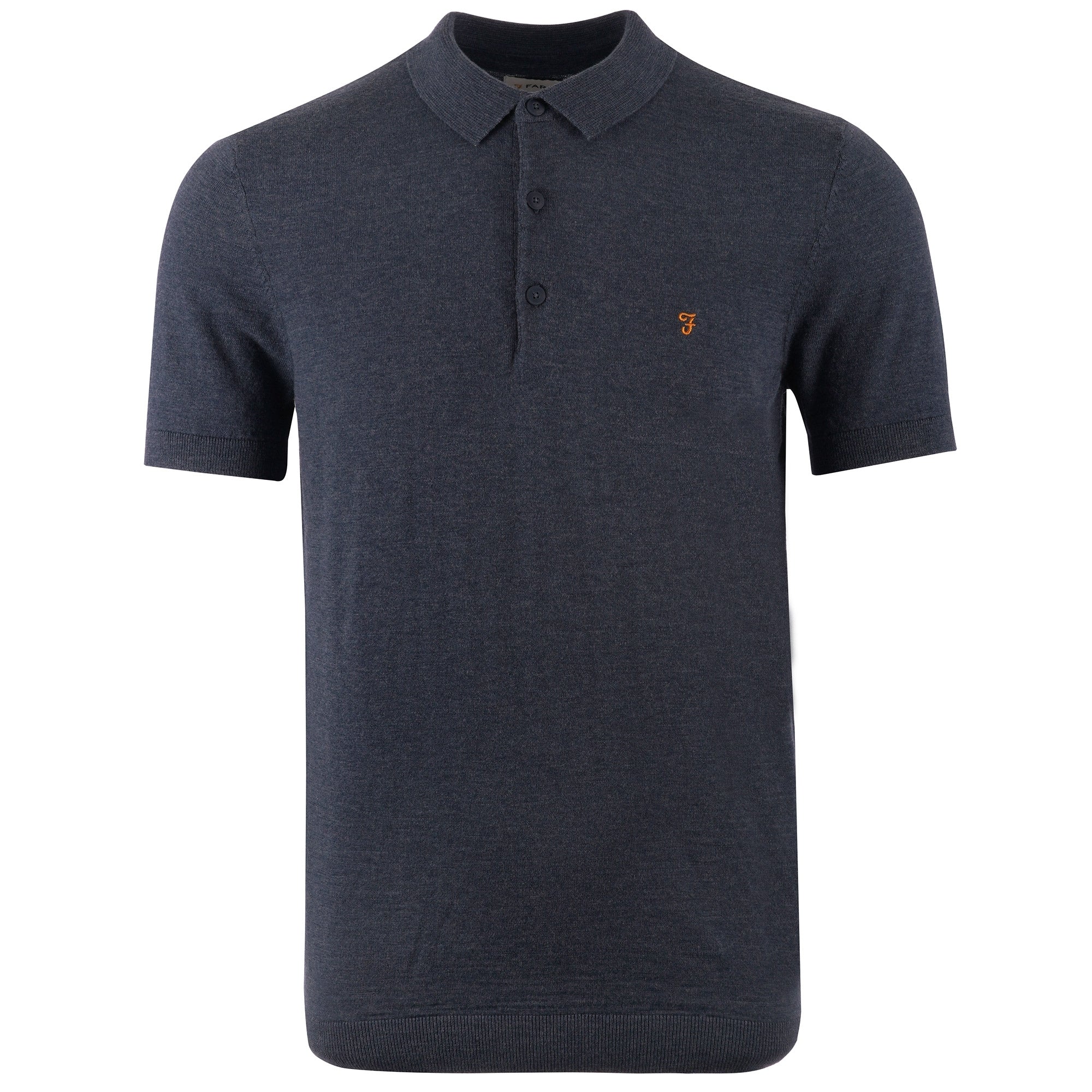 Farah Archive Benji Short Sleeve Polo Shirt - Blue Star