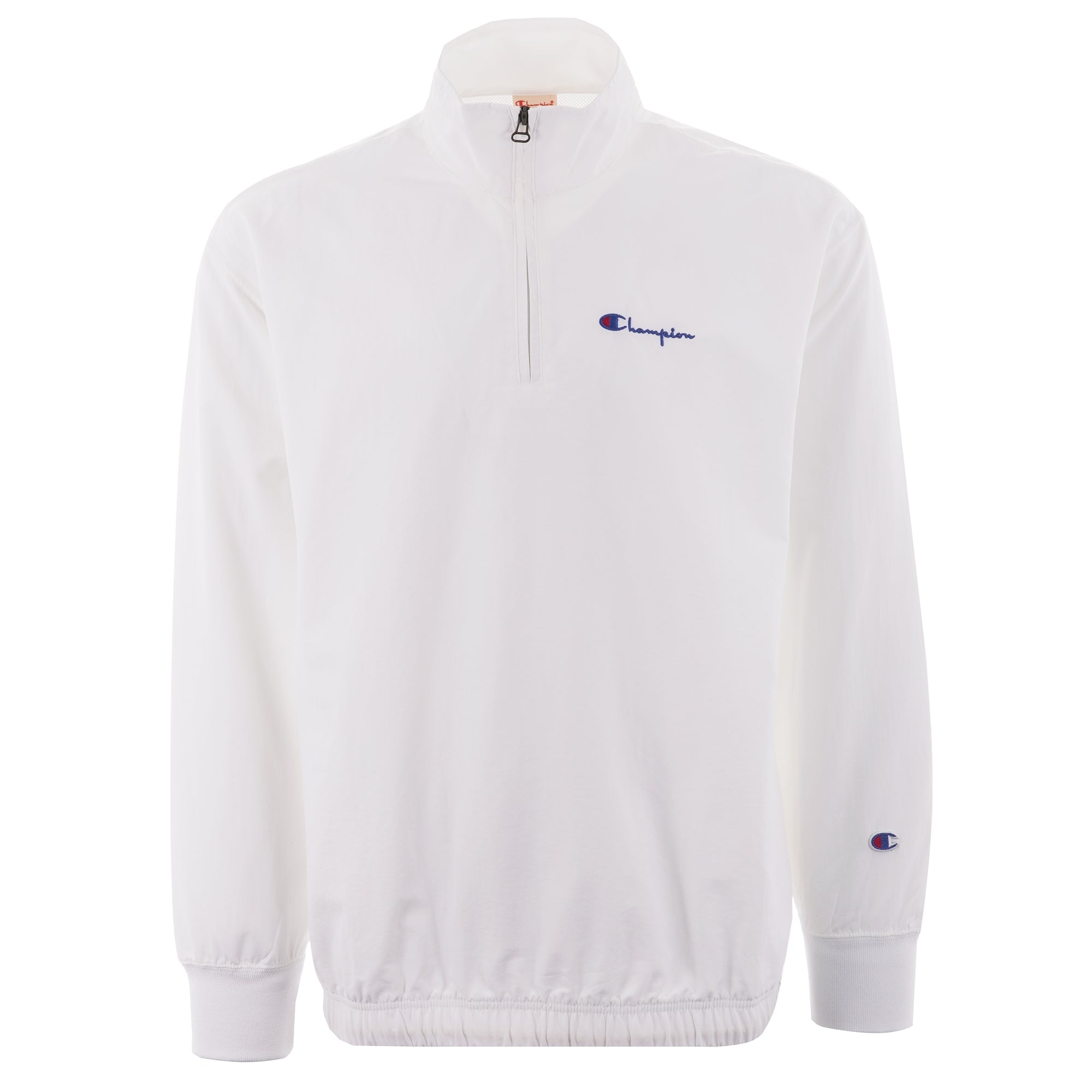 Champion Small Script Logo Half Zip Top - White
